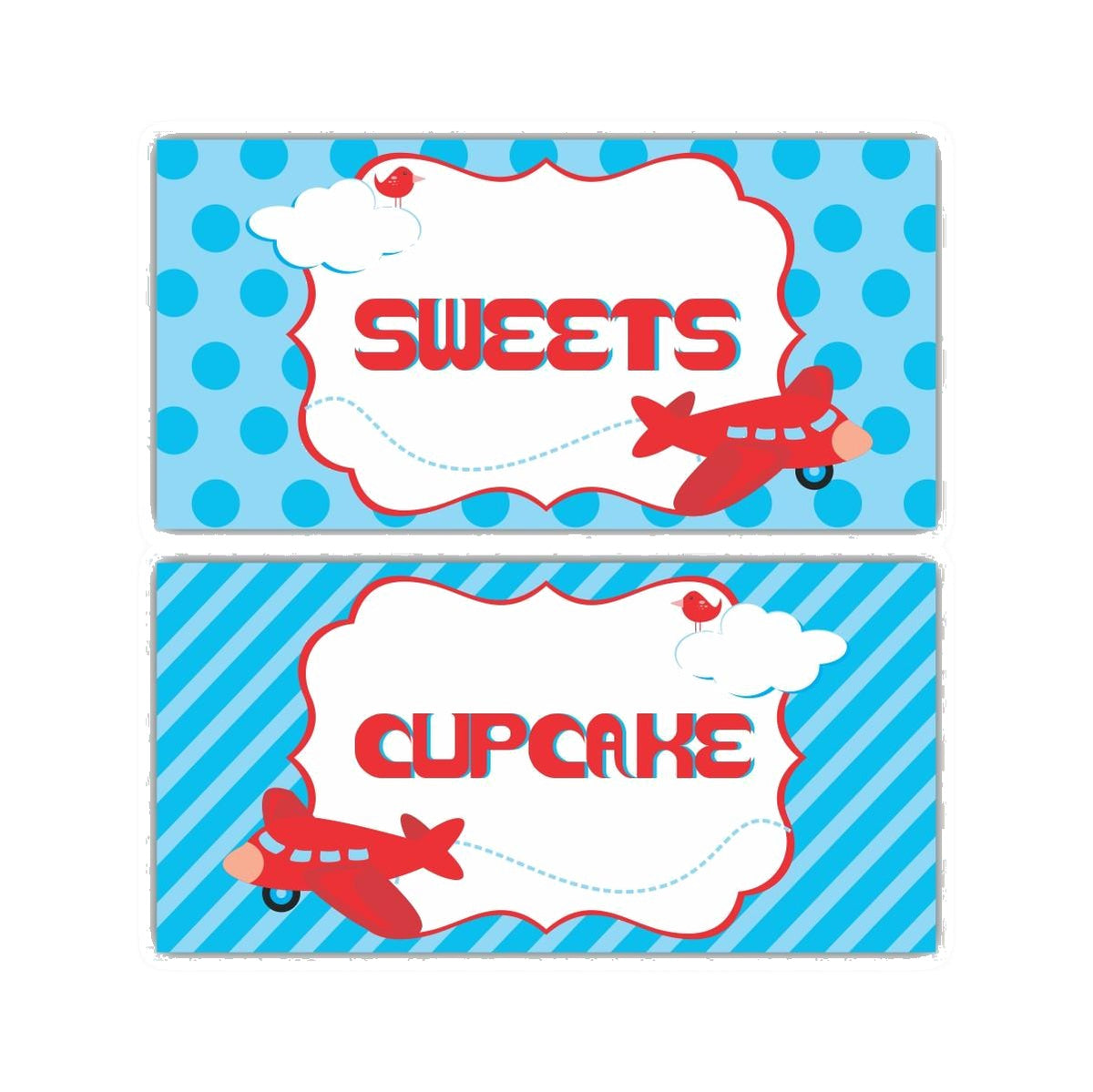 Airlines Food Labels / Buffet Table Cards