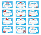 Airlines Book Name Labels PERSONALISED Pretty UR Party