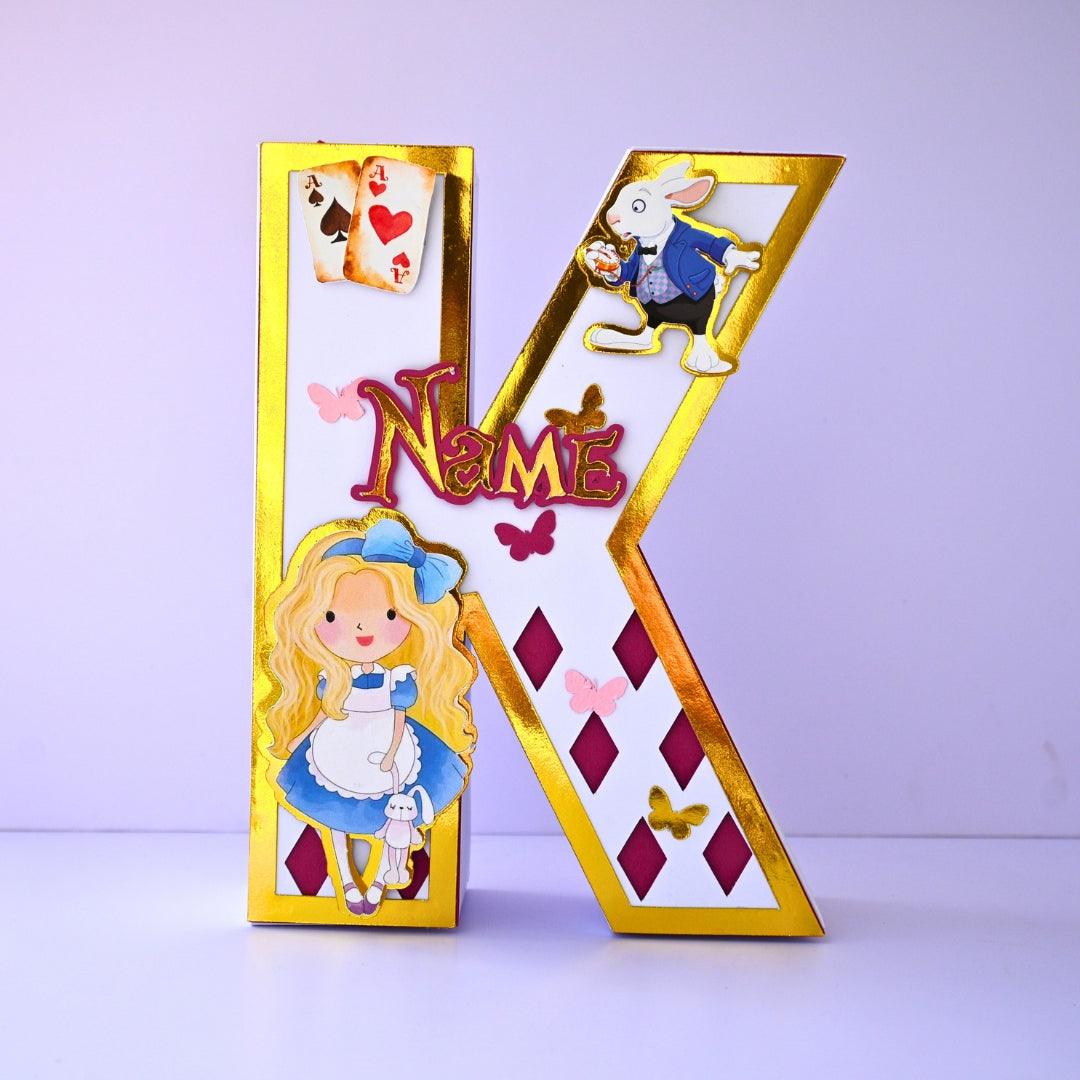 Alice in Wonderland 3D Letter / Number HANDCRAFTED PRETTY UR PARTY