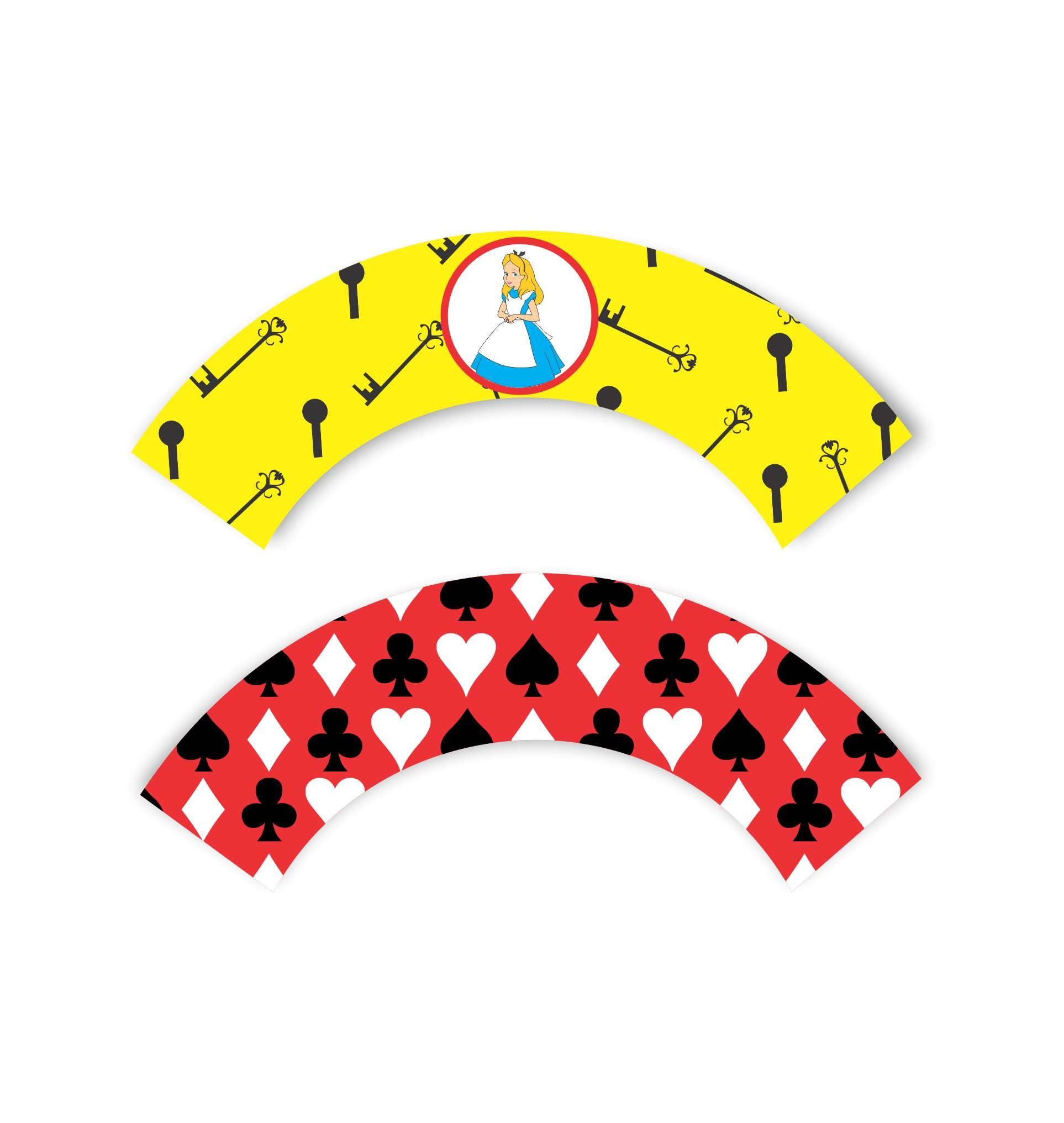 Alice in Wonderland Cupcake Wrappers THEME PARTIES Pretty UR Party
