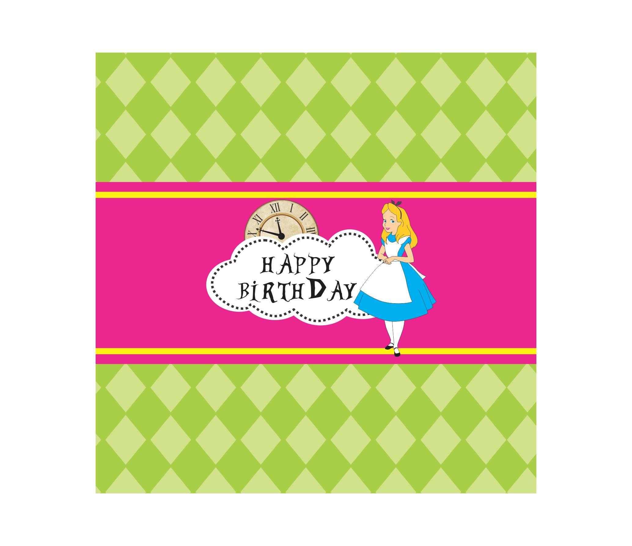 Alice in Wonderland Chocolate Wrappers THEME PARTIES Pretty UR Party