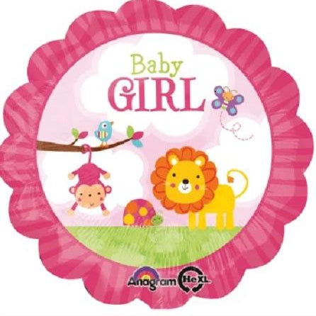 Anagram 18 inch Baby Girl Safari Balloon ALL PARTY SUPPLIES Pretty UR Party