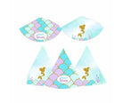 Aqua Mermaid Theme Hats - Pack of 10 THEME PARTIES Pretty UR Party