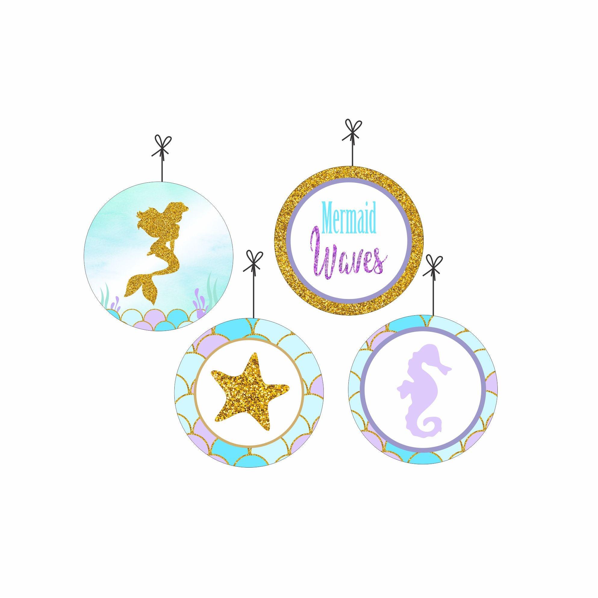 Aqua Mermaid Theme Danglers THEME PARTIES Pretty UR Party
