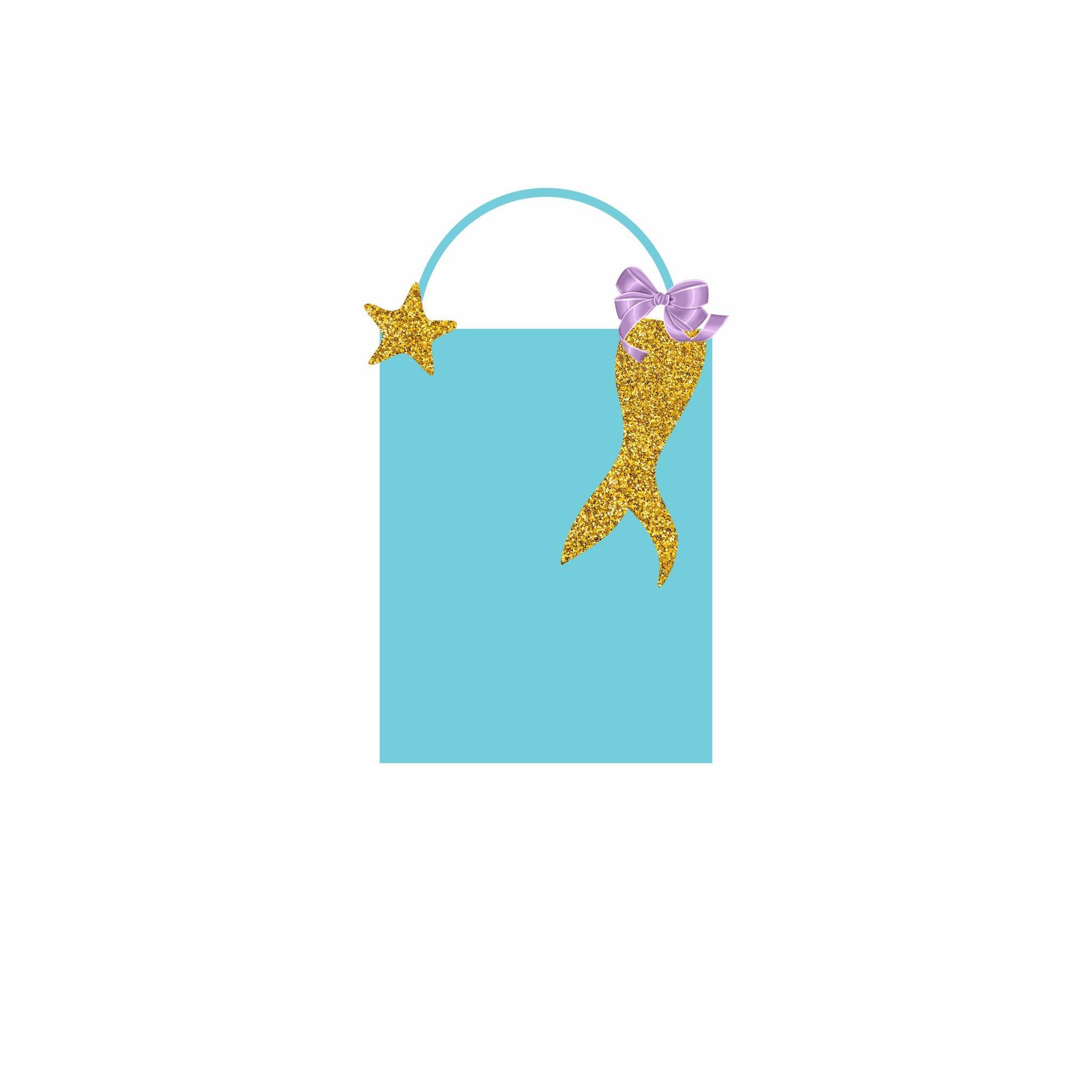 Aqua Mermaid Theme Gift Bags - Pack of 10 ACCESSORIES Pretty UR Party