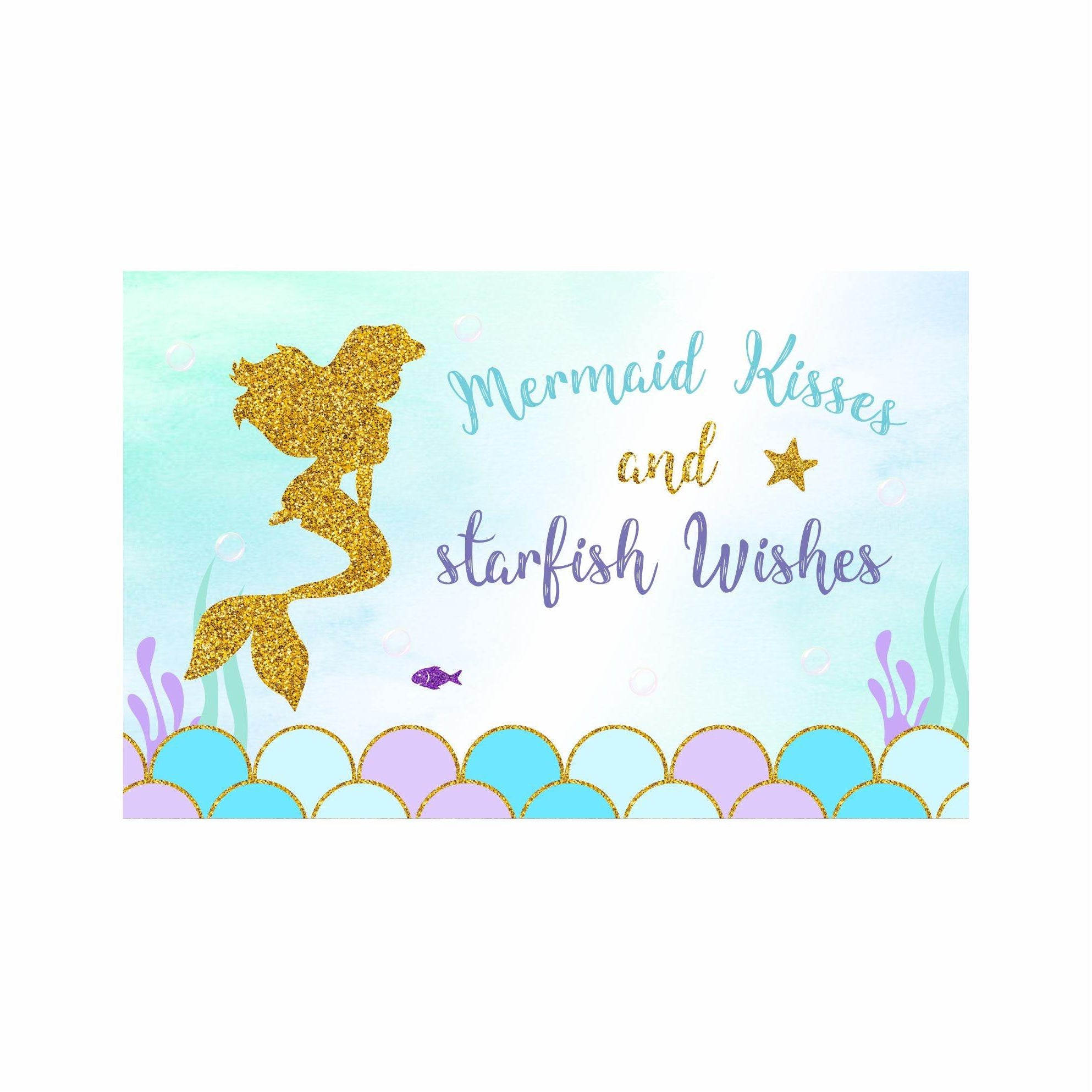 Aqua Mermaid Theme Table Mats THEME PARTIES Pretty UR Party