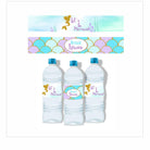 Aqua Mermaid Theme Water Bottle Labels THEME PARTIES Pretty UR Party