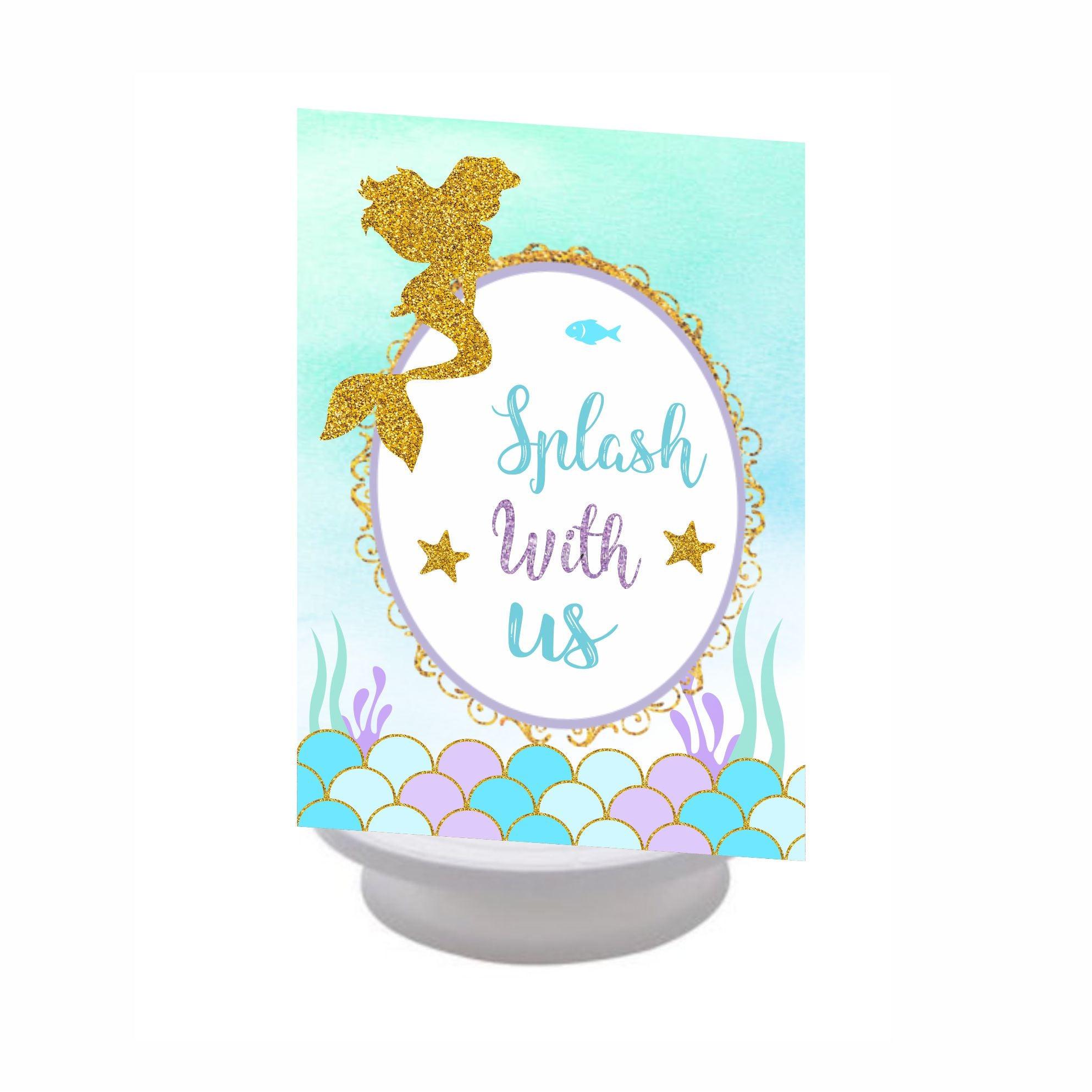 Aqua Mermaid Theme Centerpieces - Pack of 2 THEME PARTIES Pretty UR Party