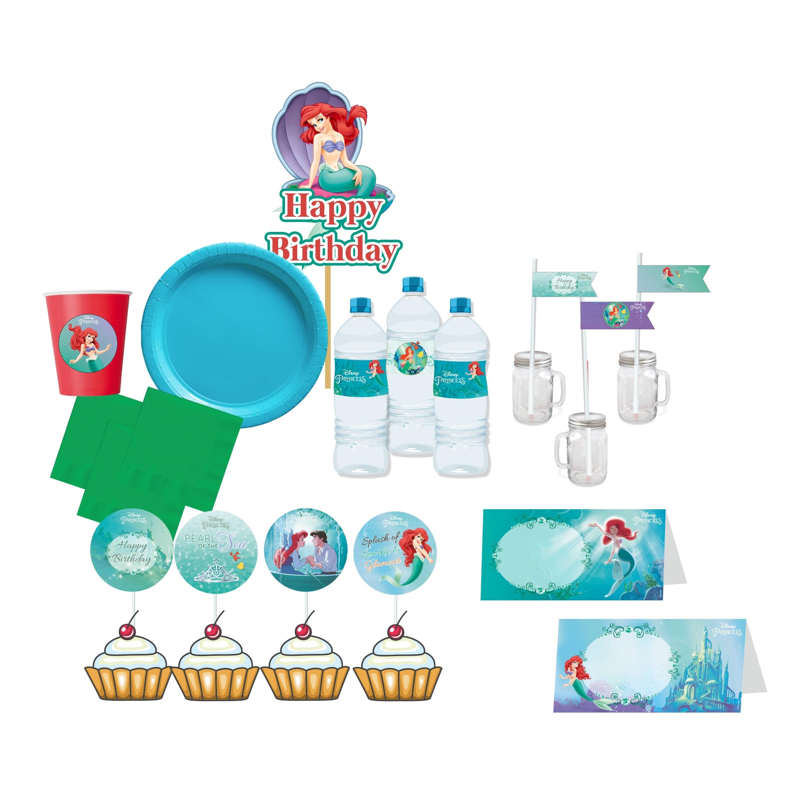 Disney Ariel the Mermaid Tableware Package - 67 pieces pack TABLEWARE Pretty UR Party