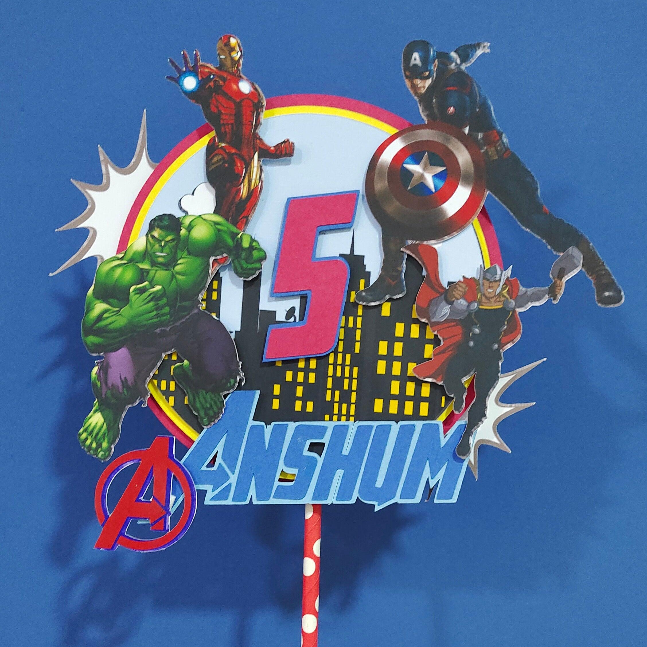 Avengers Cake Topper HANDCRAFTED Pretty UR Party