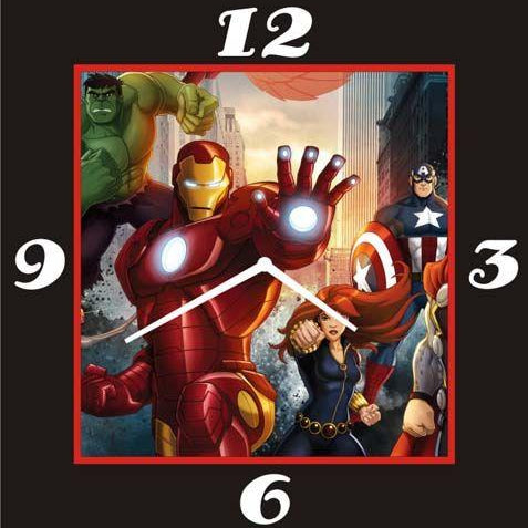 Personalised Avengers Clock THEME PARTIES Pretty UR Party