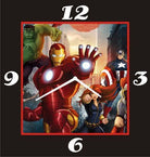 Personalised Avengers Clock THEME PARTIES Pretty UR Party