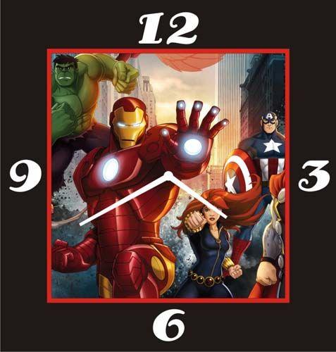 Personalised Avengers Clock THEME PARTIES Pretty UR Party