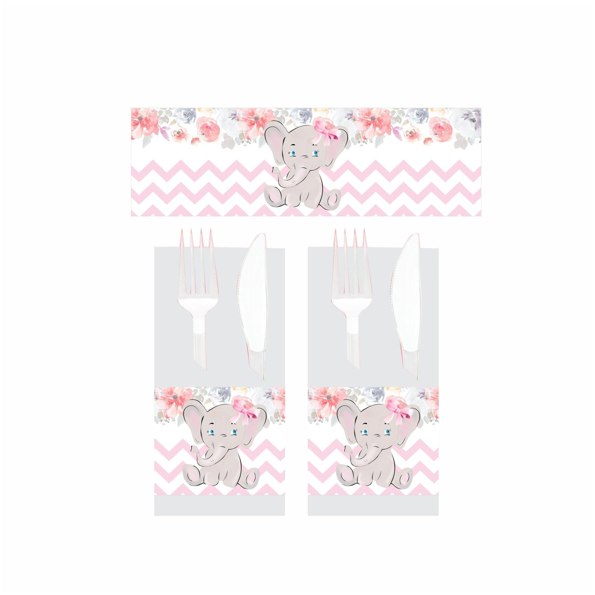 Baby Elephant Theme Napkin Rings THEME PARTIES Pretty UR Party