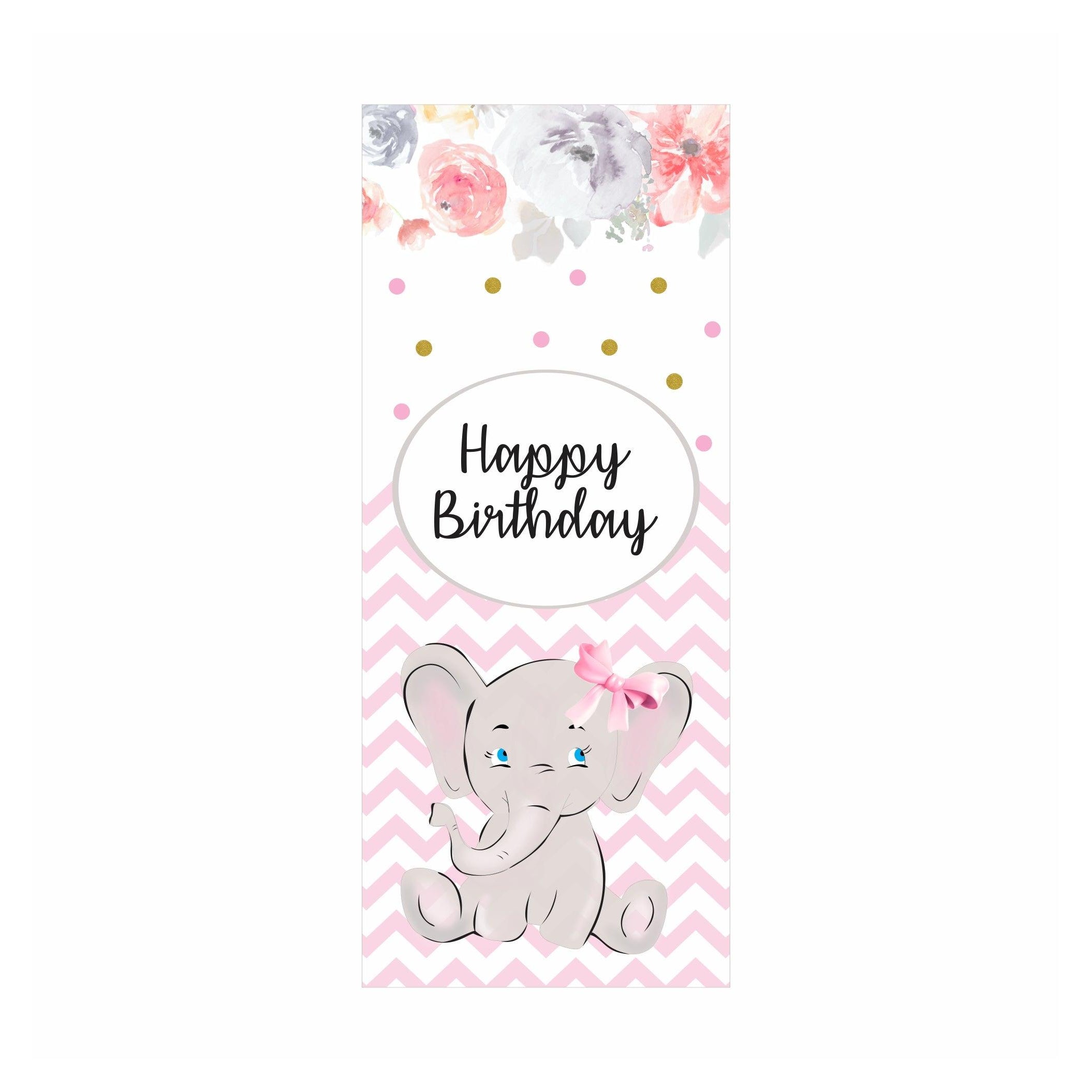 Baby Elephant Theme Door Banner THEME PARTIES Pretty UR Party