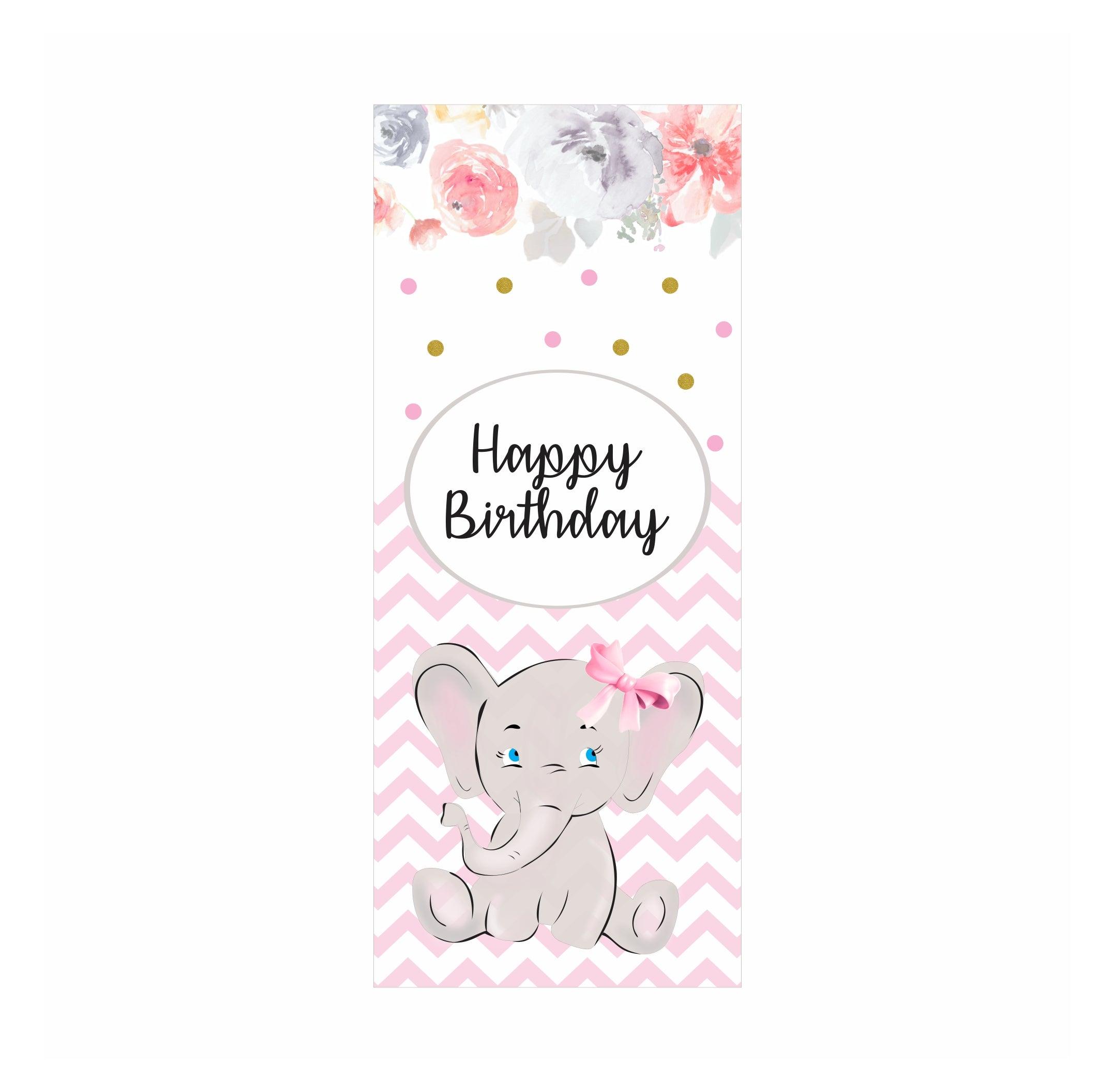 Baby Elephant Theme Door Banner THEME PARTIES Pretty UR Party