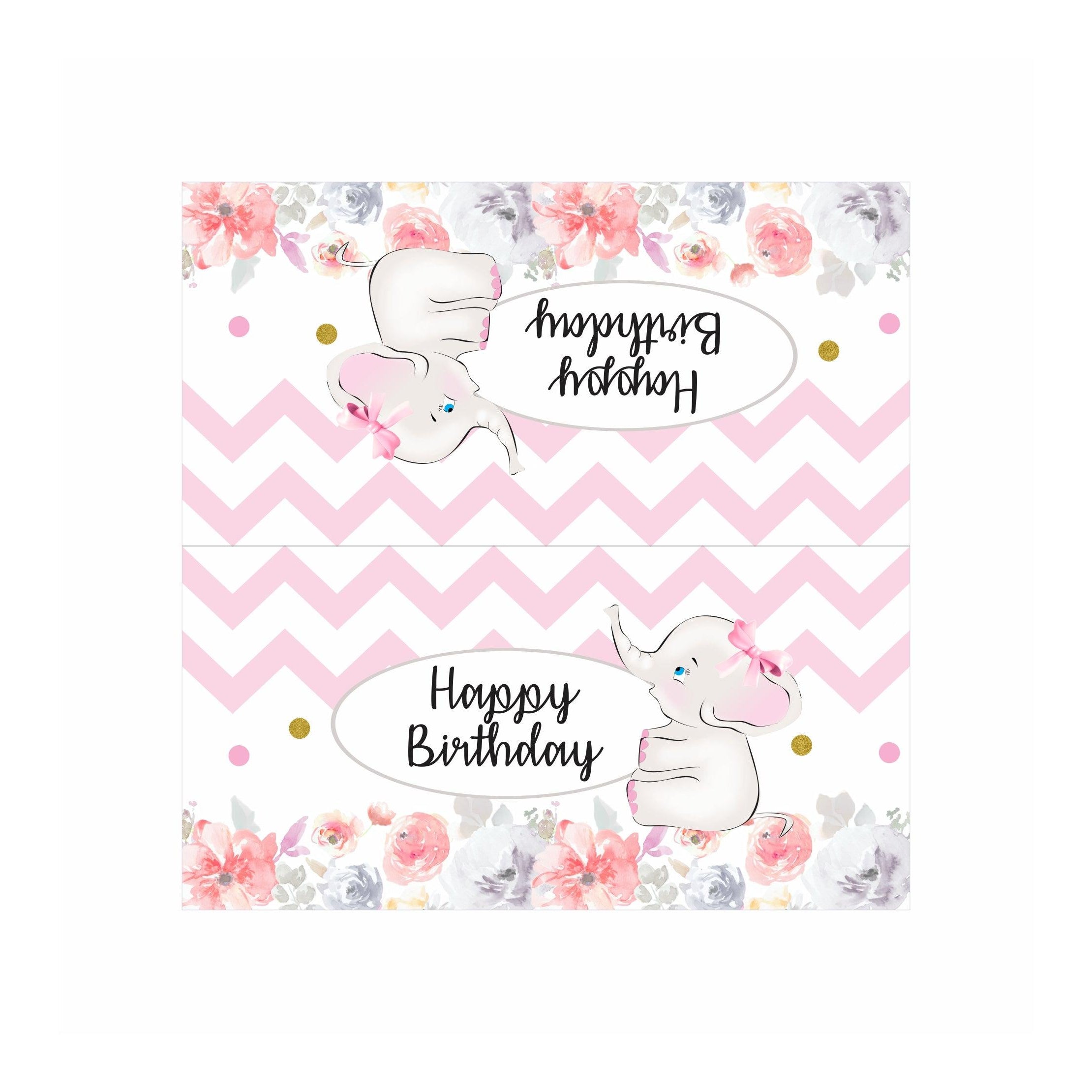 Baby Elephant Theme Treat Bag Toppers THEME PARTIES Pretty UR Party