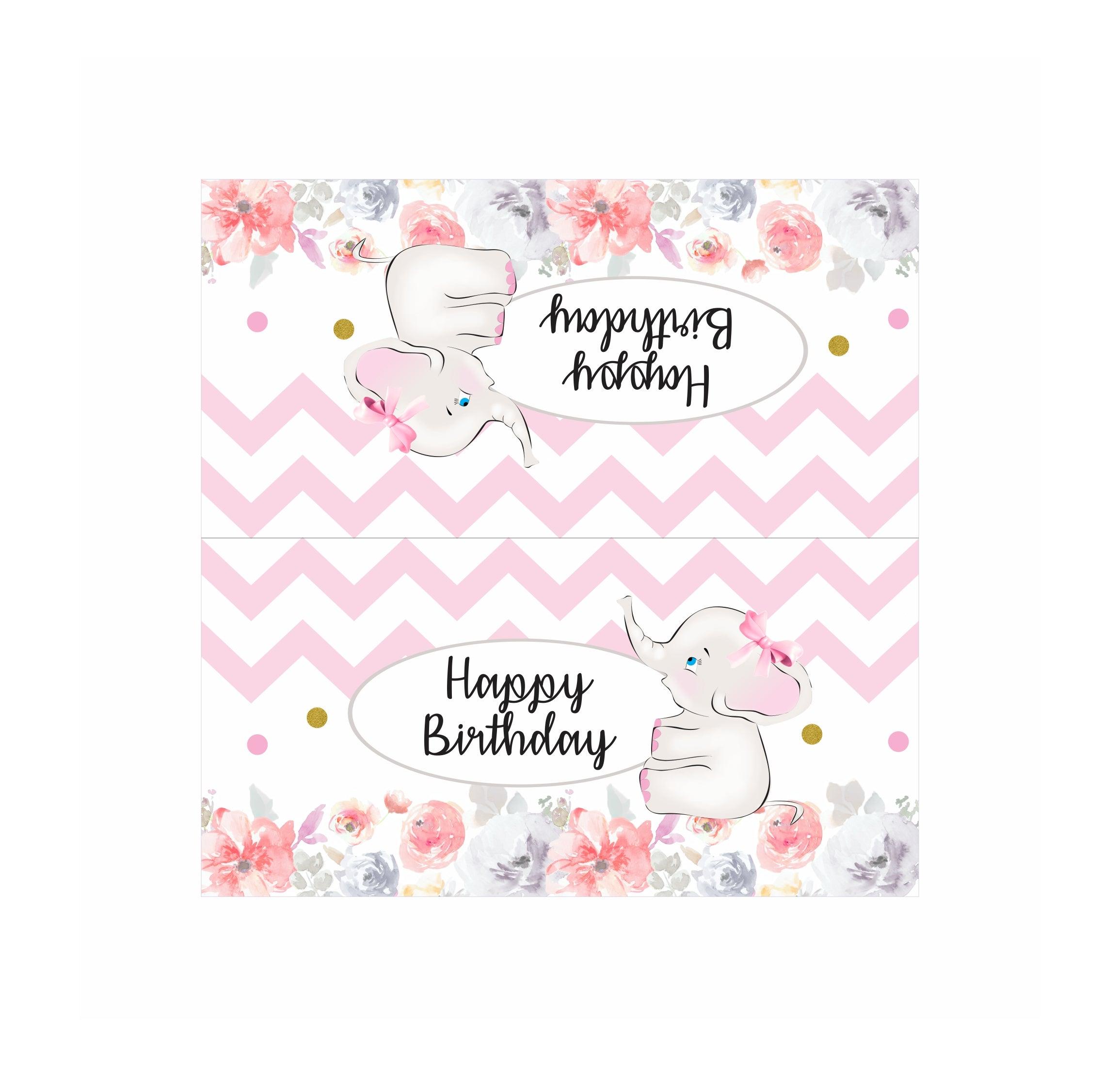 Baby Elephant Theme Treat Bag Toppers THEME PARTIES Pretty UR Party