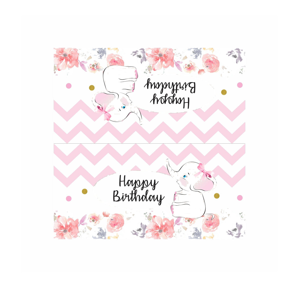 Baby Elephant Theme Treat Bag Toppers — image 2