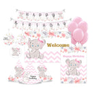 Baby Elephant Party Decorations Package - 70 pieces combo pack BIRTHDAYS Pretty UR Party