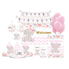 Baby Elephant Party Decorations Kit - 80 Pieces combo pack BIRTHDAYS Pretty UR Party