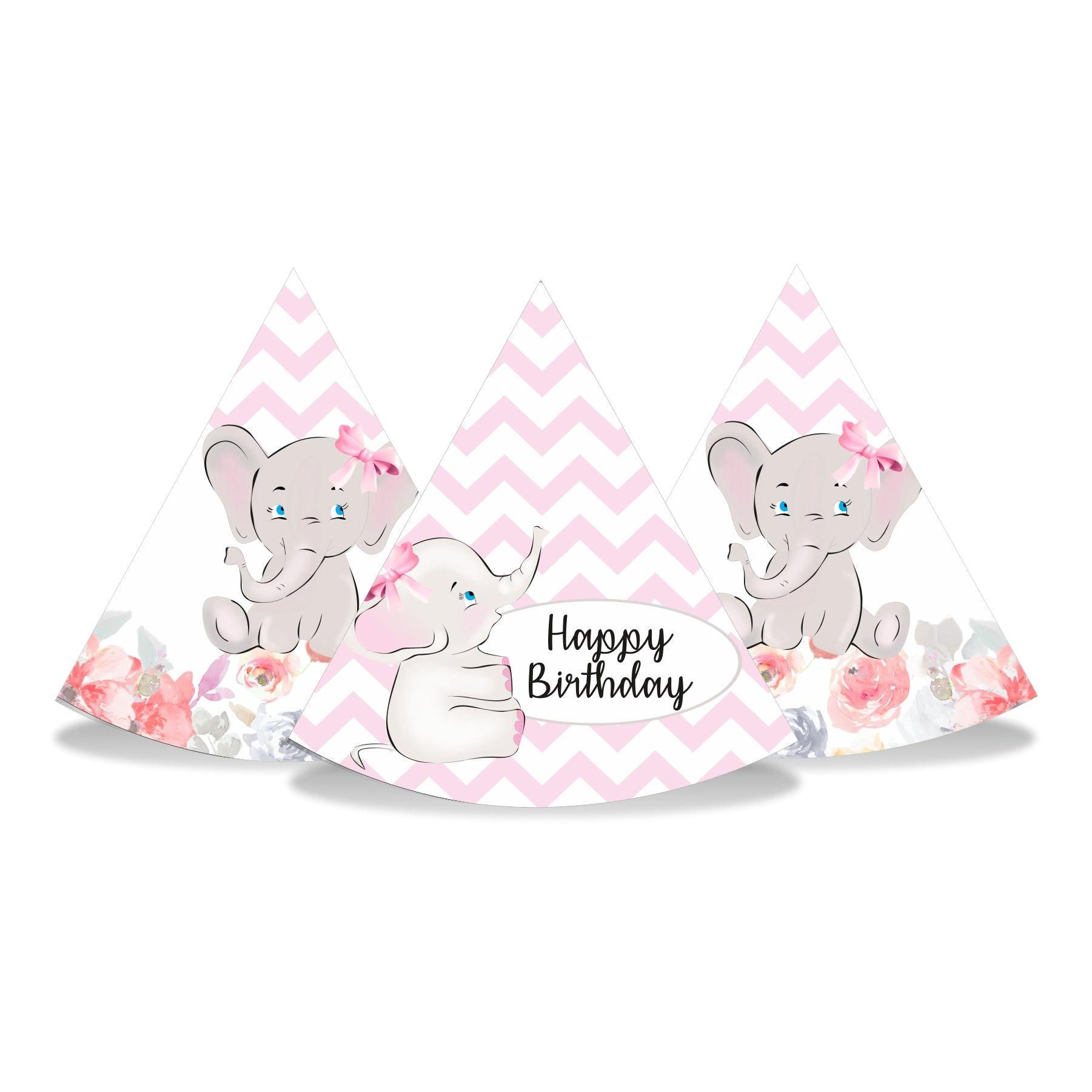 Baby Elephant Party Decorations Package - 70 pieces combo pack BIRTHDAYS Pretty UR Party