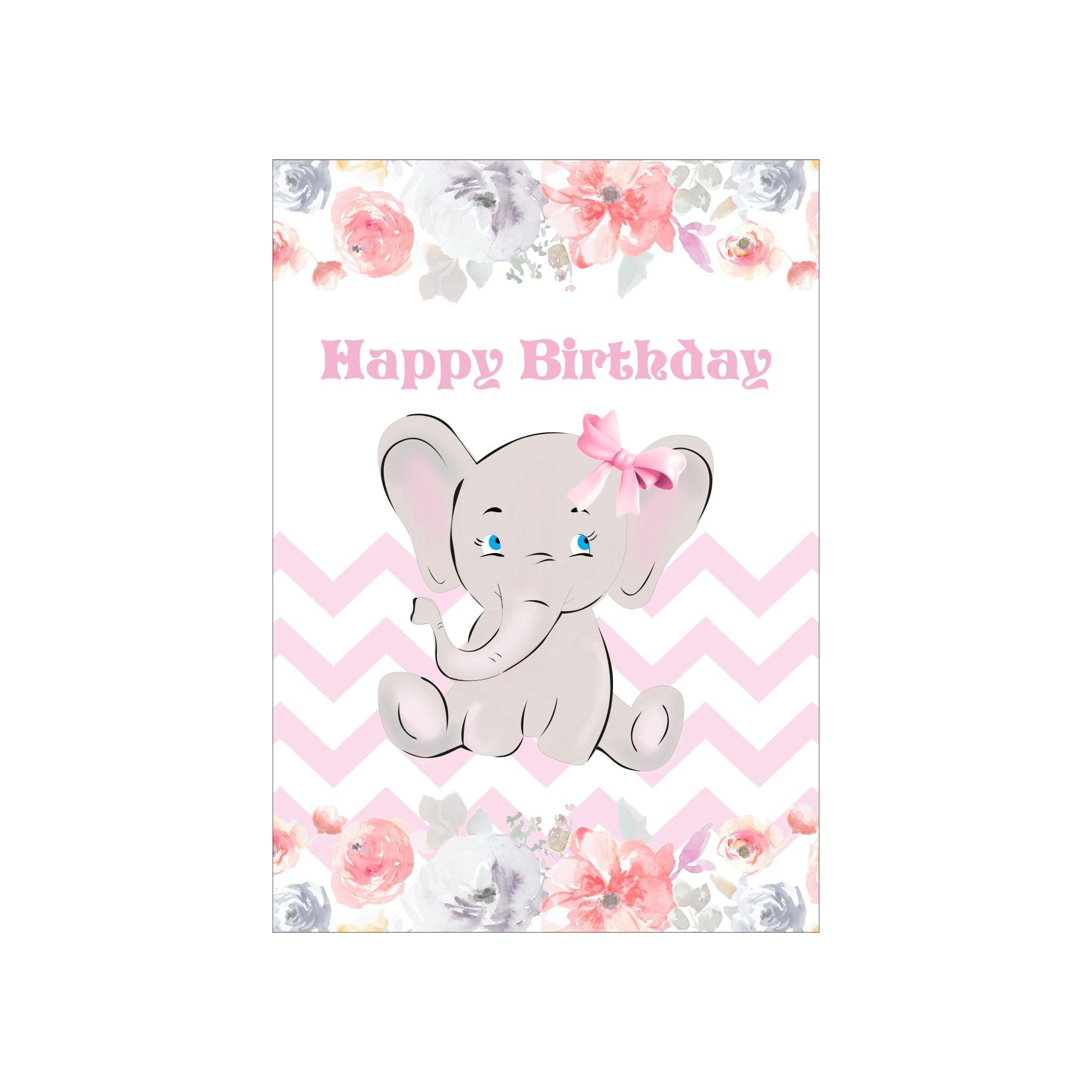 Baby Elephant Party Decorations Package - 70 pieces combo pack BIRTHDAYS Pretty UR Party