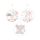 Baby Elephant Party Decorations Kit - 80 Pieces combo pack BIRTHDAYS Pretty UR Party