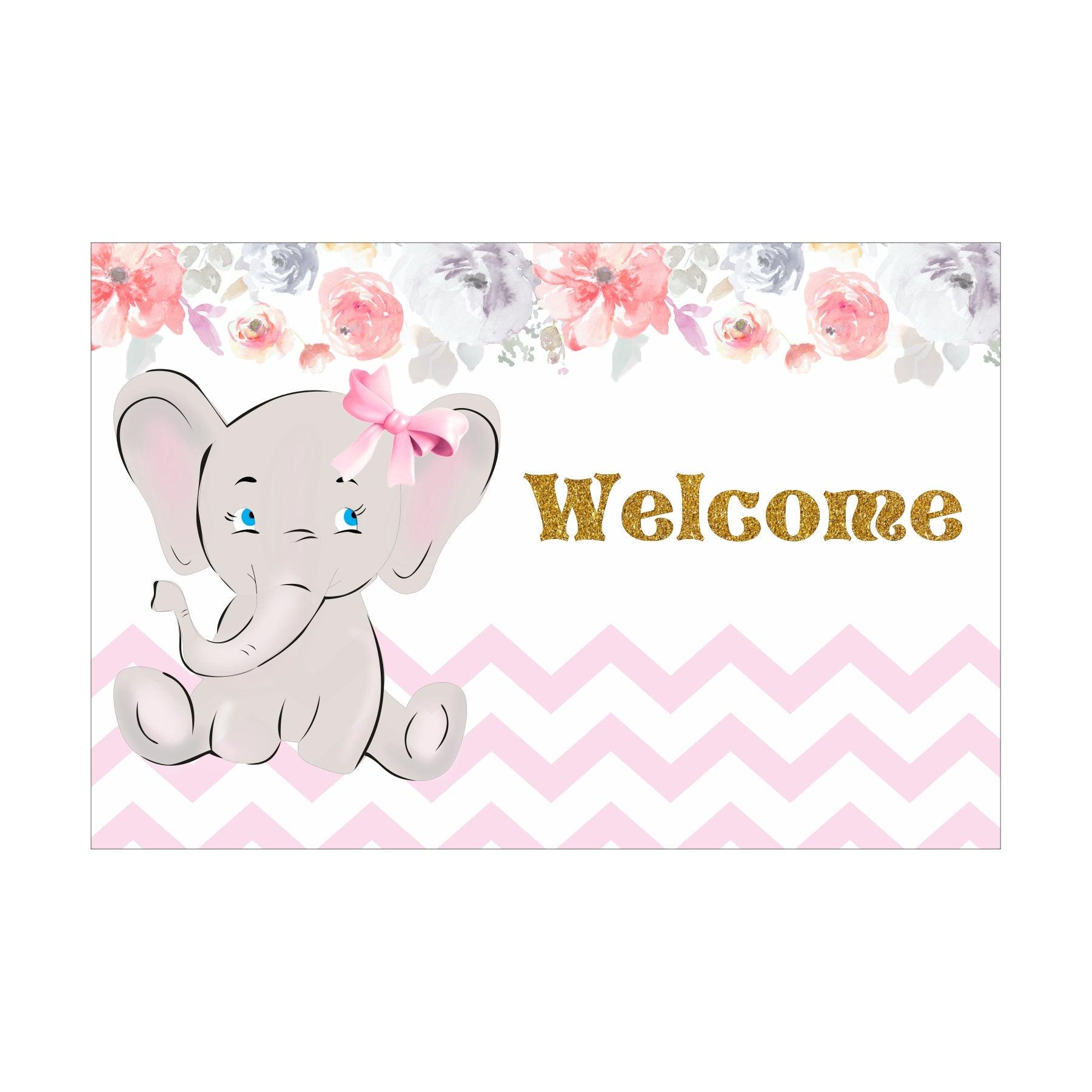 Baby Elephant Party Decorations Kit - 80 Pieces combo pack BIRTHDAYS Pretty UR Party