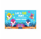 Baby Shark Theme Backdrop PERSONALISED Pretty UR Party