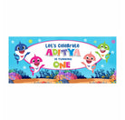Personalized Baby Shark Theme Banner 30in ALL PARTY SUPPLIES Pretty UR Party