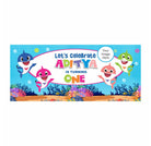 Personalized Baby Shark Theme Banner 30in ALL PARTY SUPPLIES Pretty UR Party