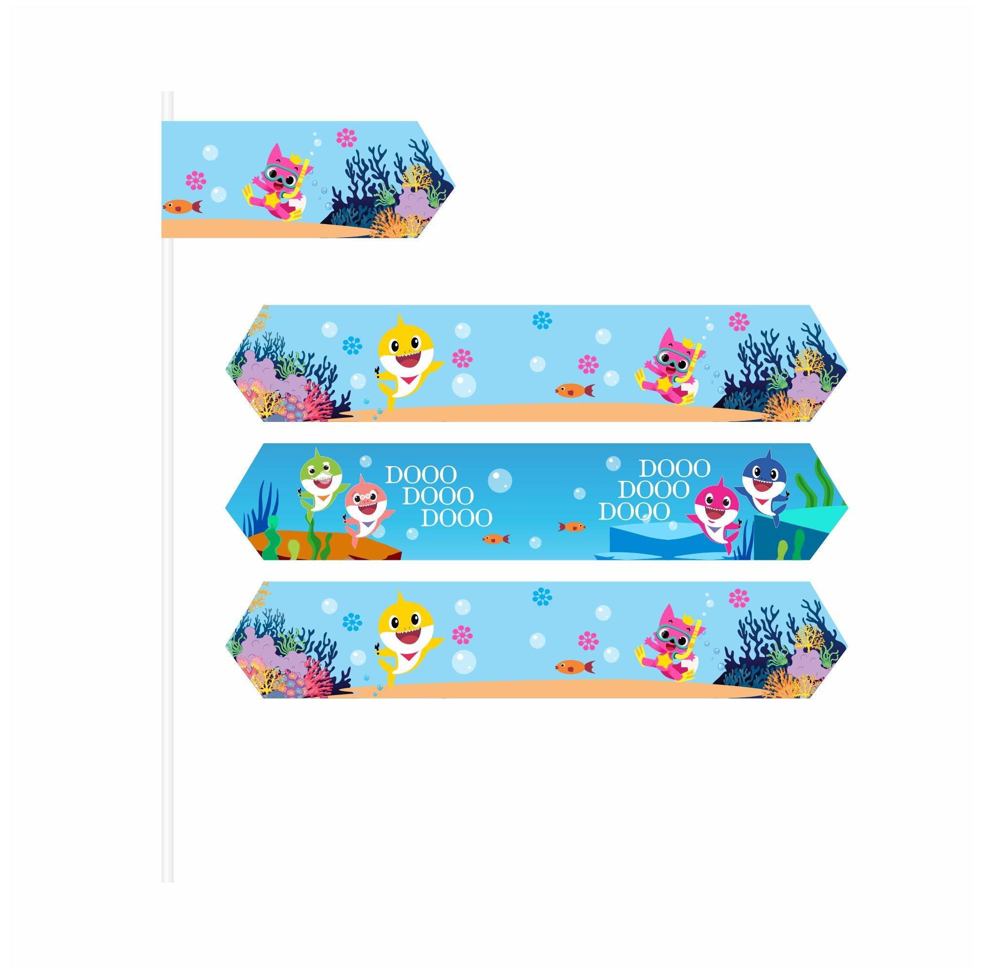 Baby Shark Theme Drink Straws THEME PARTIES Pretty UR Party