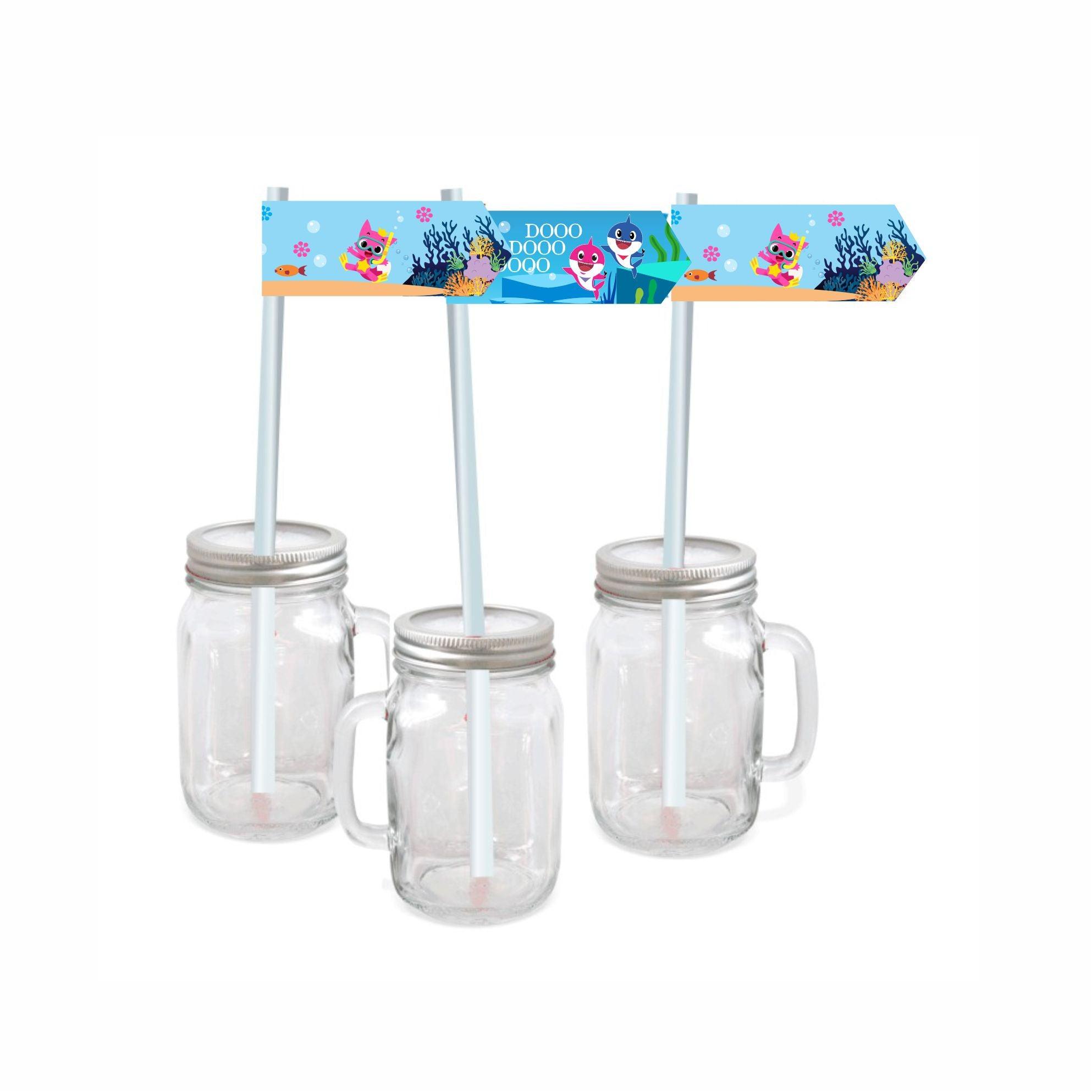 Baby Shark Theme Drink Straws THEME PARTIES Pretty UR Party