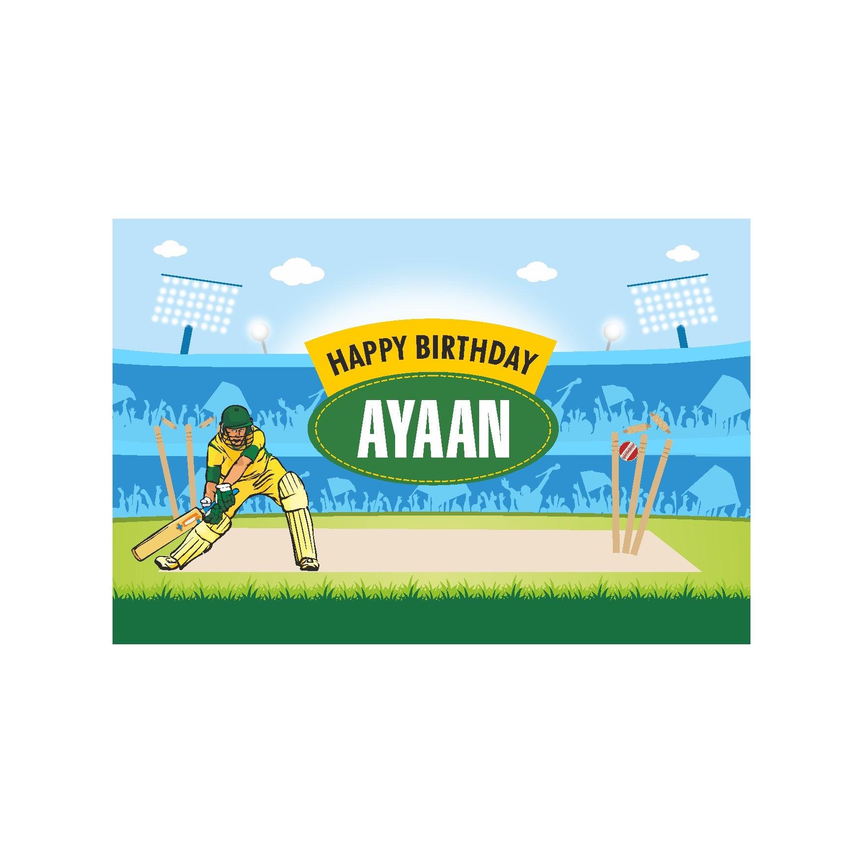 Cricket Theme Backdrop THEME PARTIES Pretty UR Party