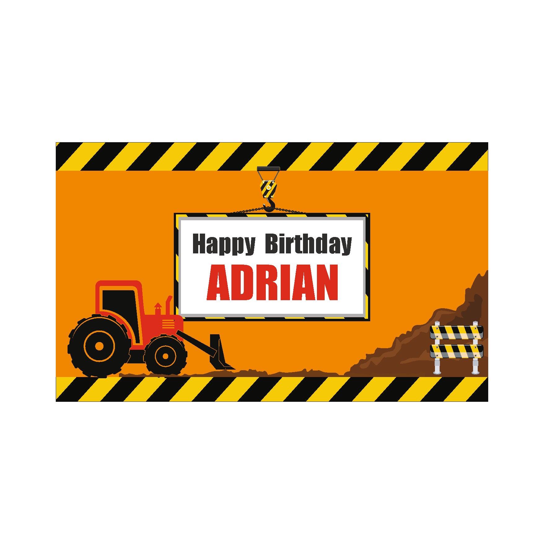 Construction Theme Backdrop THEME PARTIES Pretty UR Party