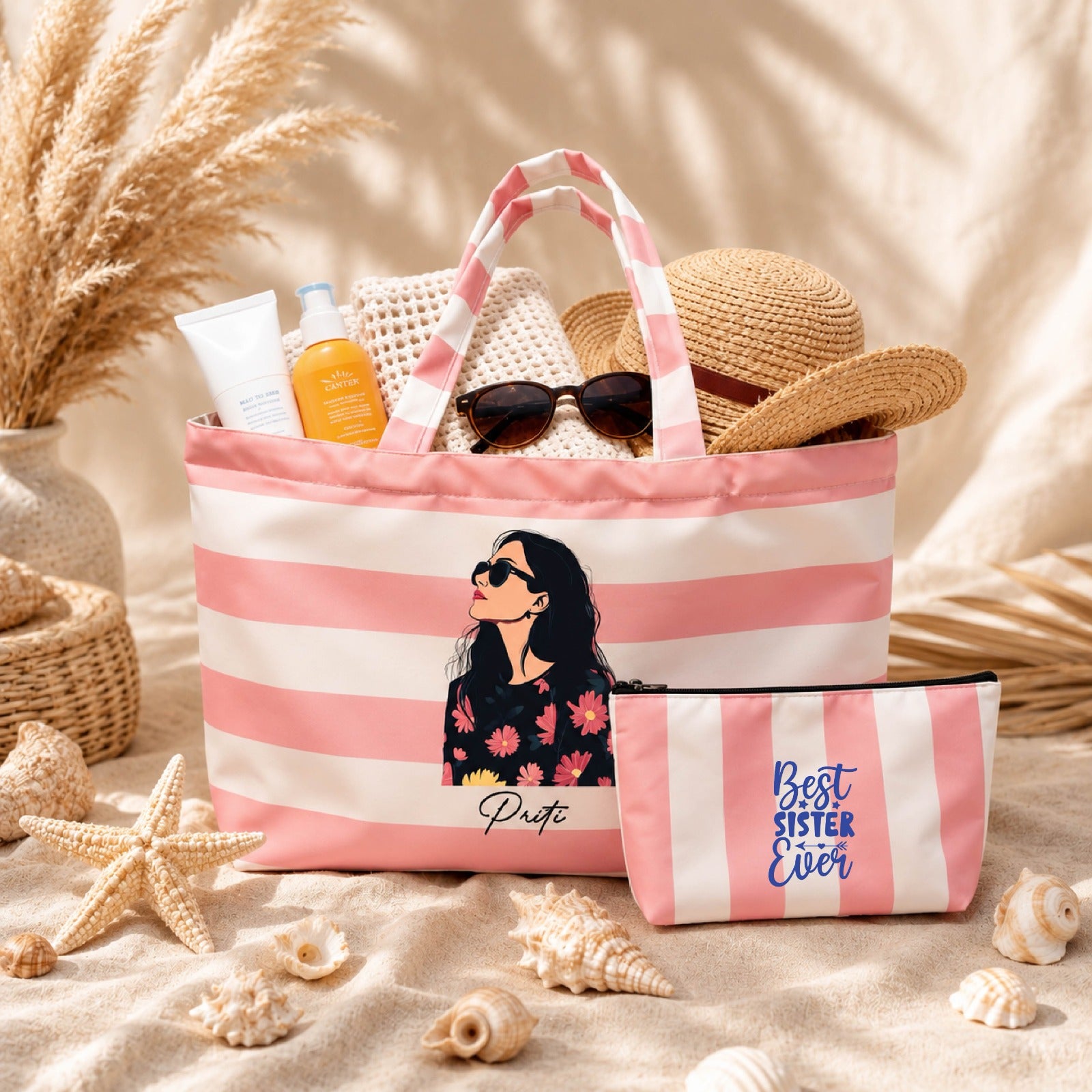 Beach Tote Bag Combo For Sister Beach Tote Bag Combo For Sister