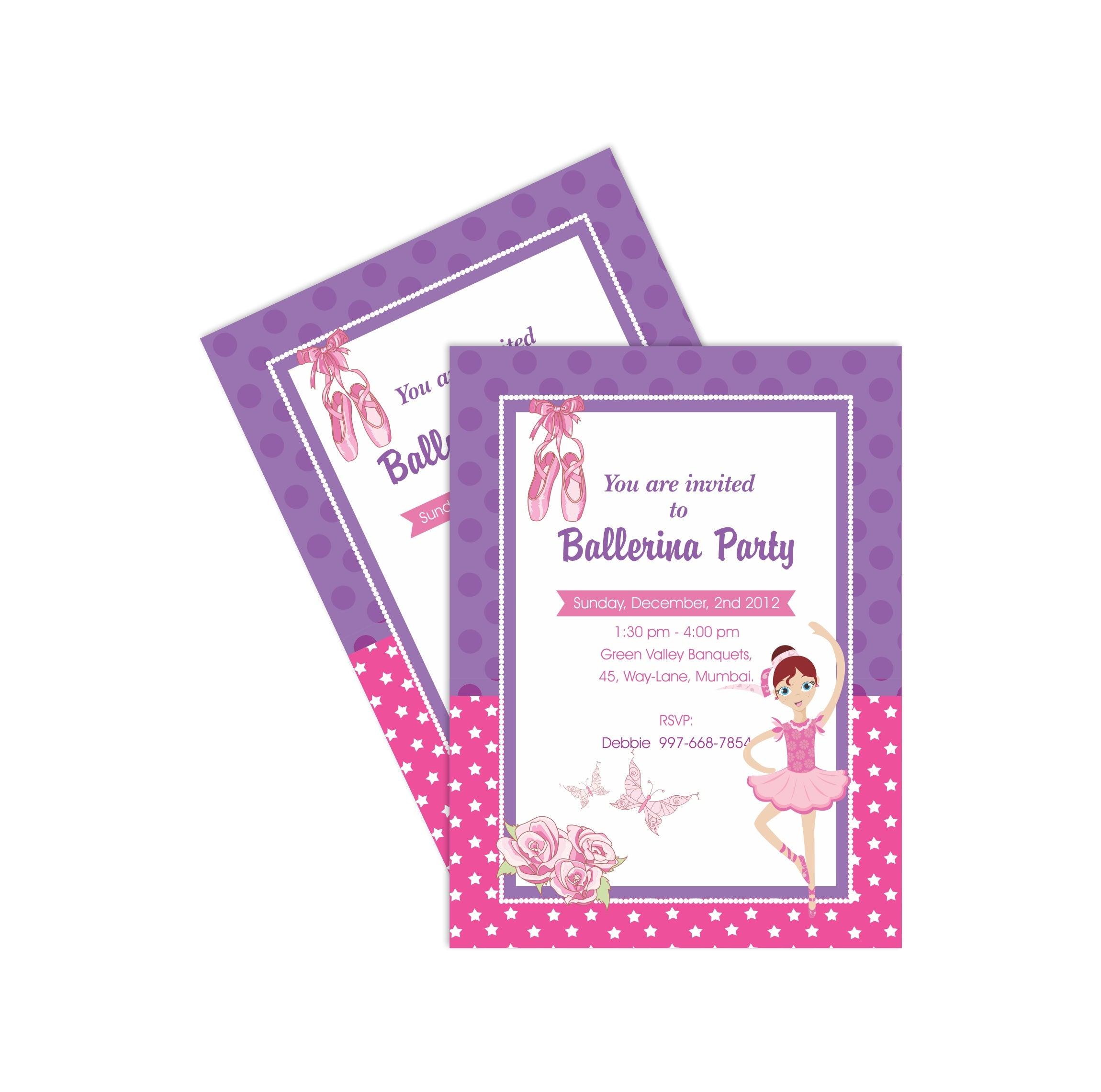 Ballerina Invitations THEME PARTIES Pretty UR Party