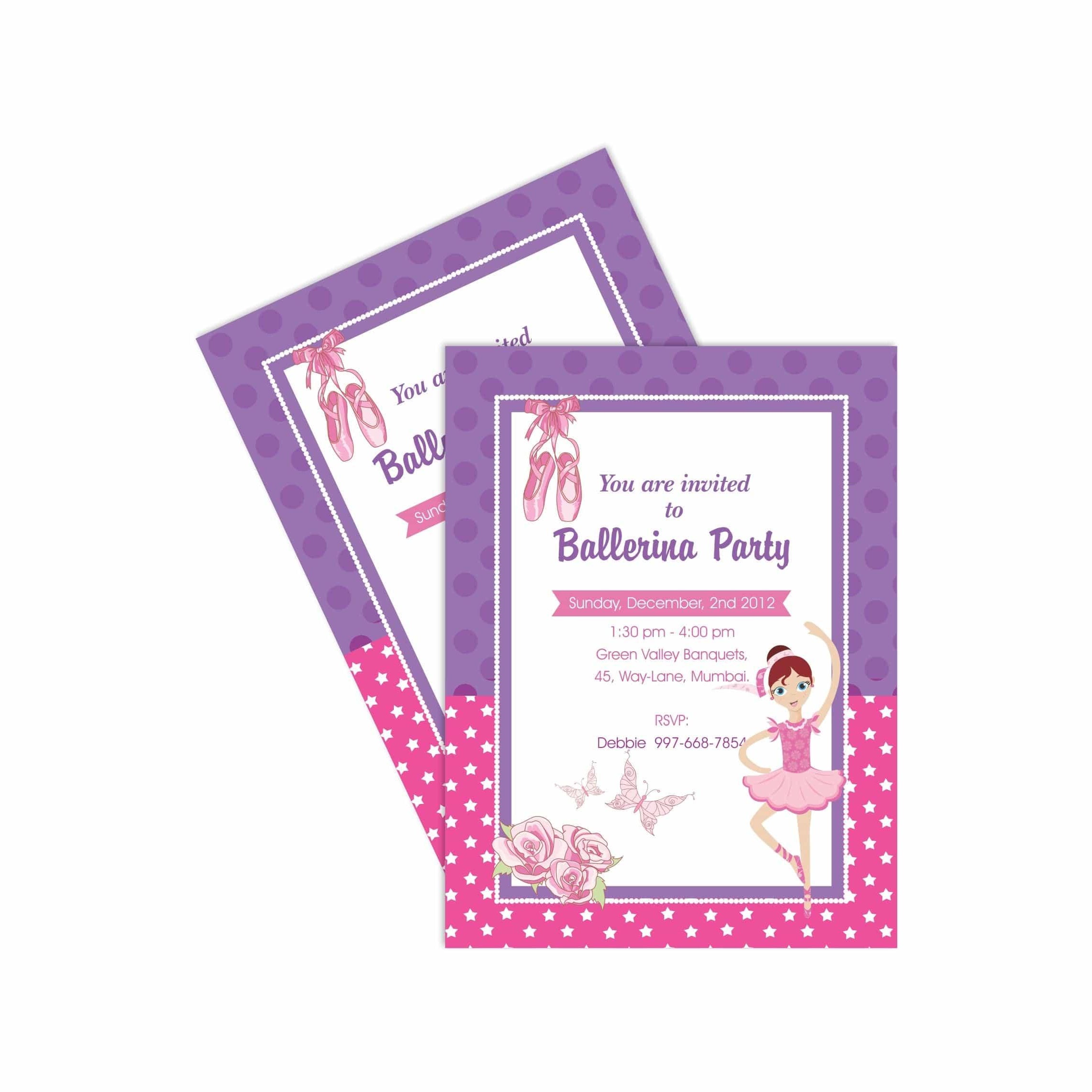 Ballerina Party E-Invitations THEME PARTIES Pretty UR Party
