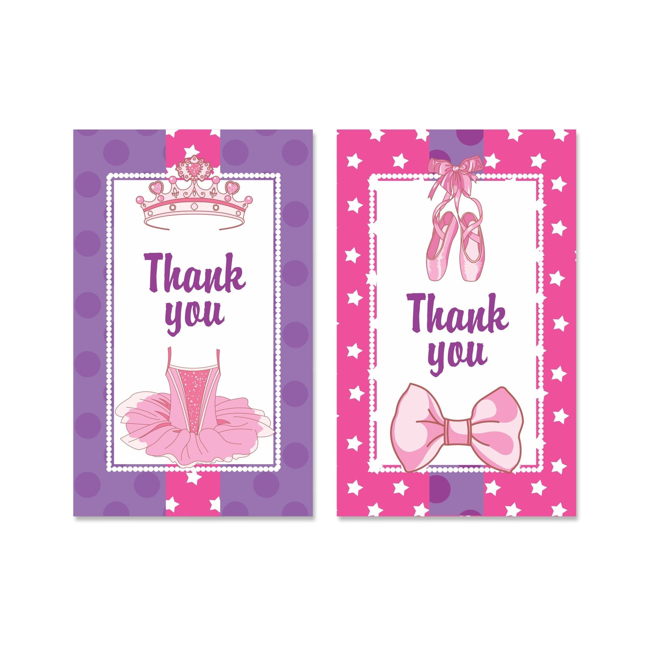 Ballerina Theme Thank you Tags THEME PARTIES Pretty UR Party