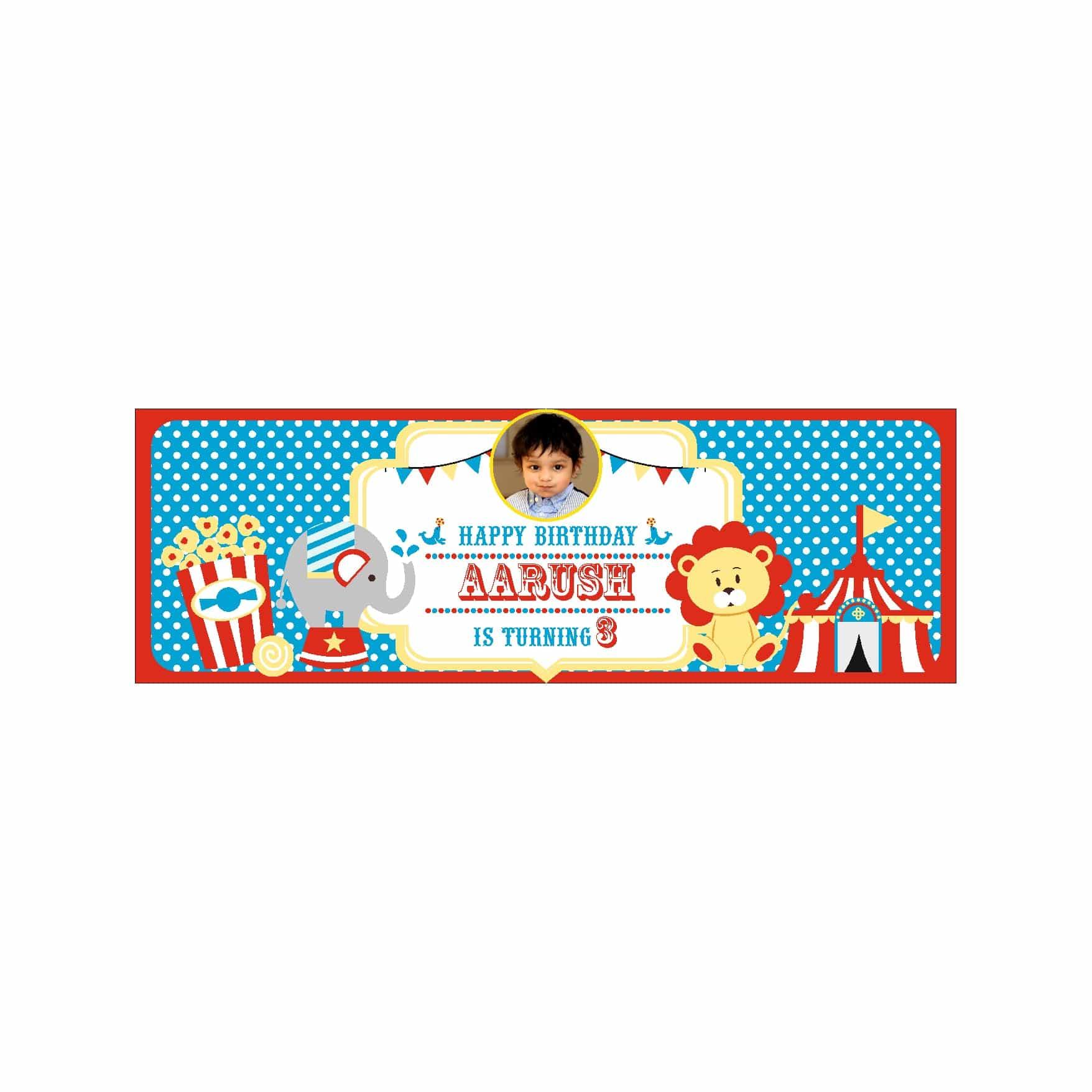 Personalized Carnival Birthday Banner 30in ALL PARTY SUPPLIES Pretty UR Party