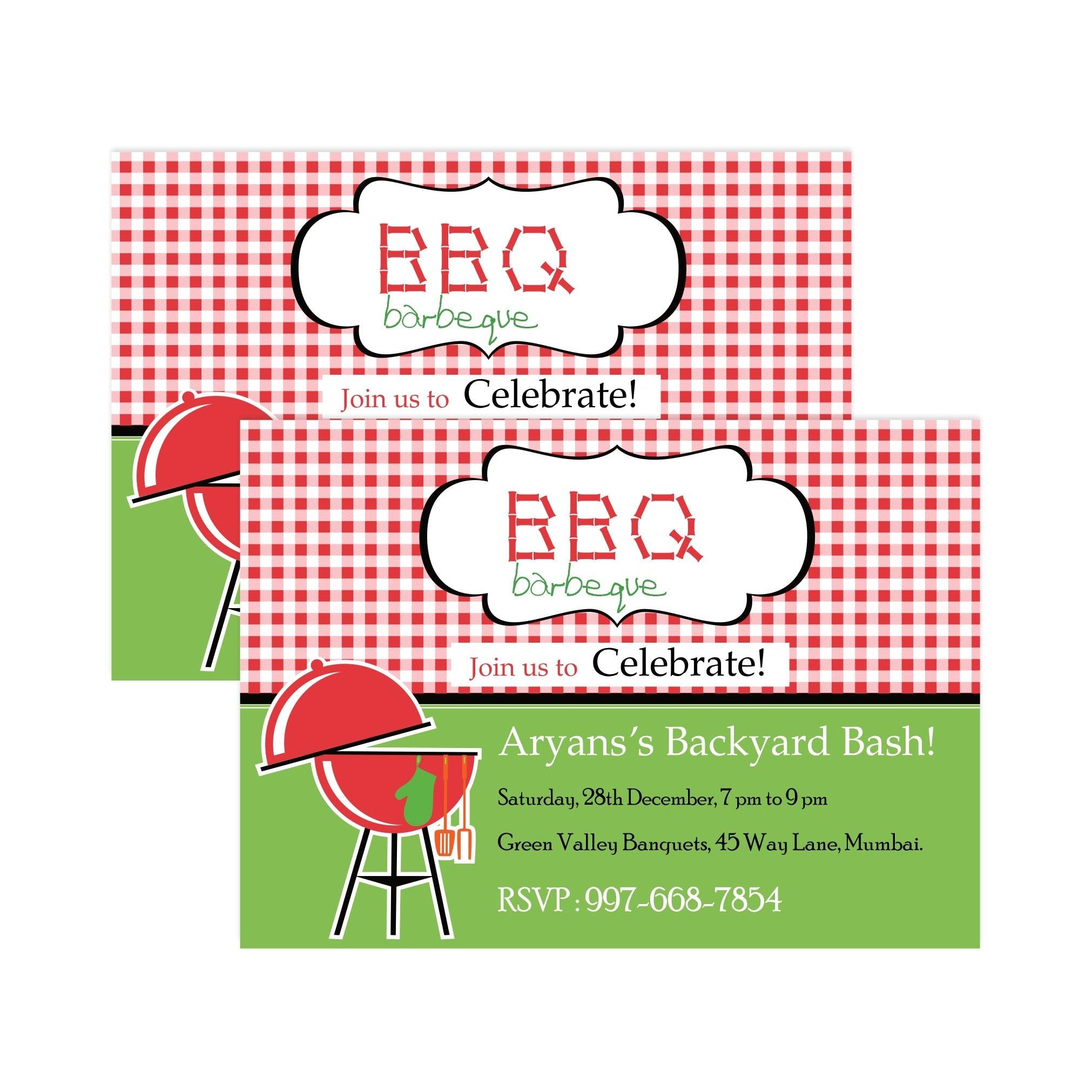 Barbeque E-Invitations THEME PARTIES Pretty UR Party