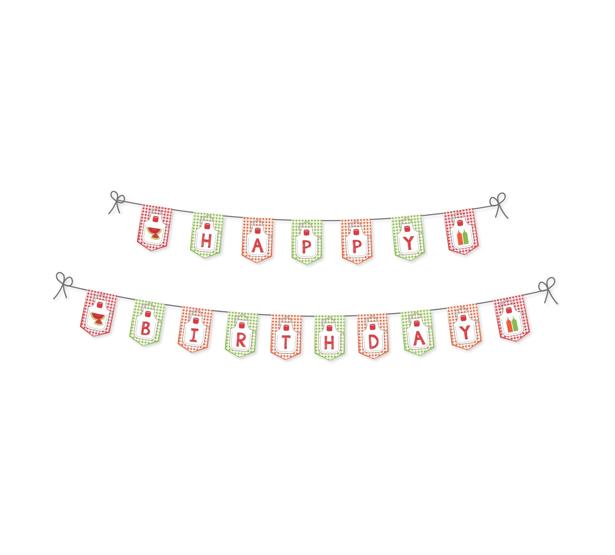 Barbeque Theme Bunting THEME PARTIES Pretty UR Party