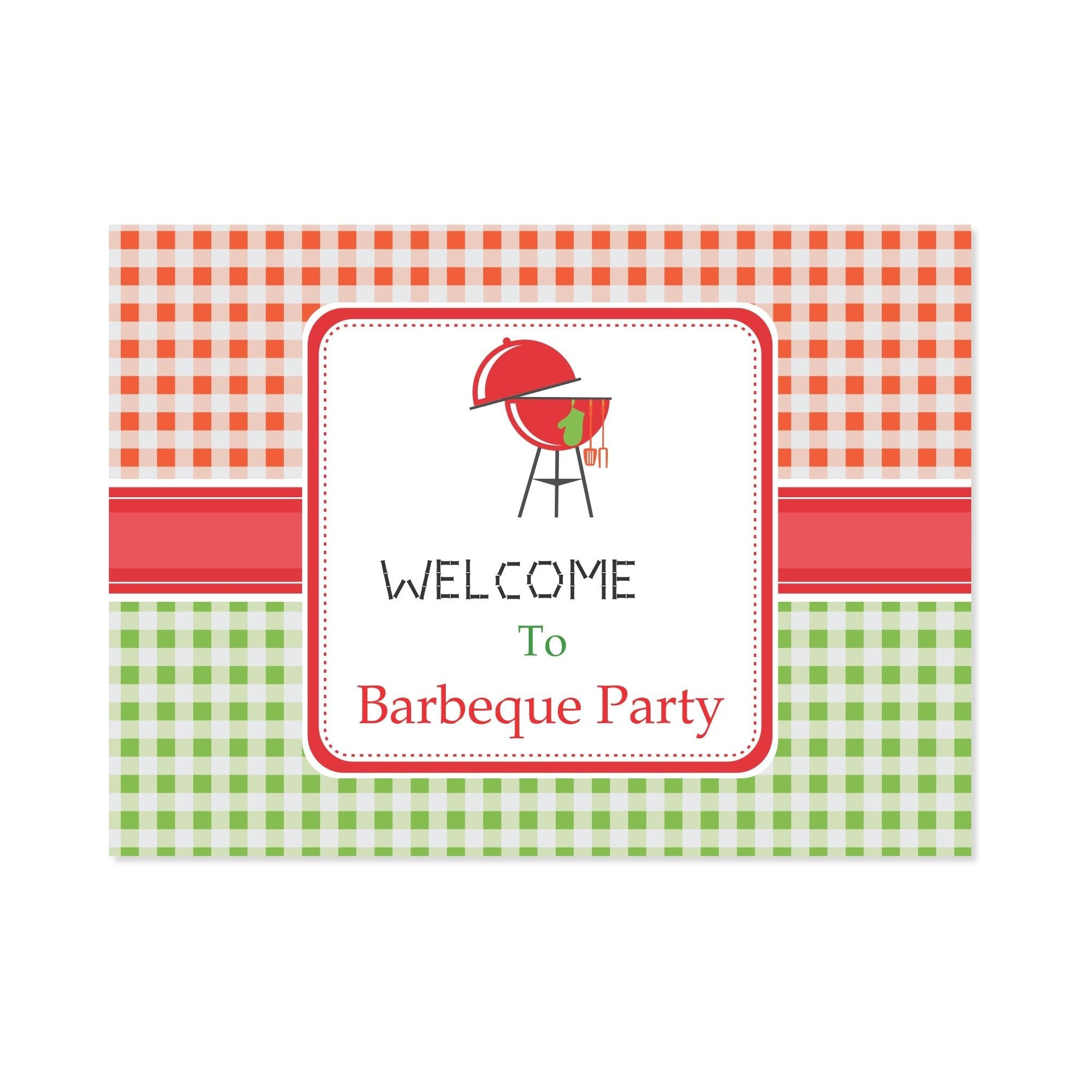 Barbeque Theme Entrance Banner / Door Sign THEME PARTIES Pretty UR Party