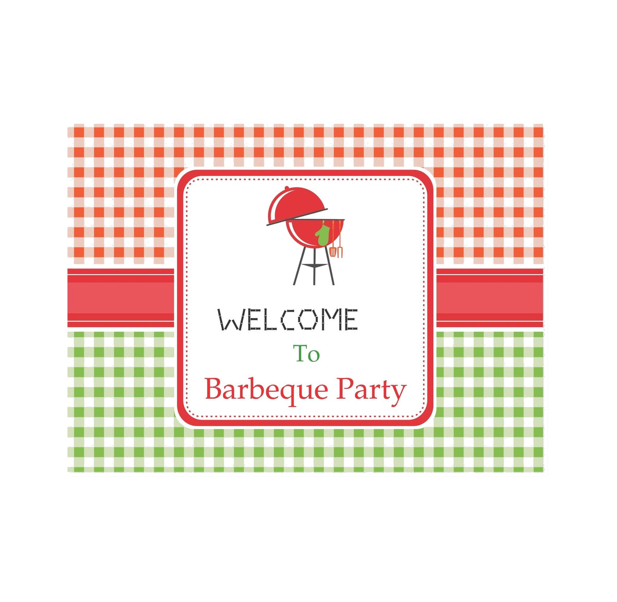 Barbeque Theme Entrance Banner / Door Sign