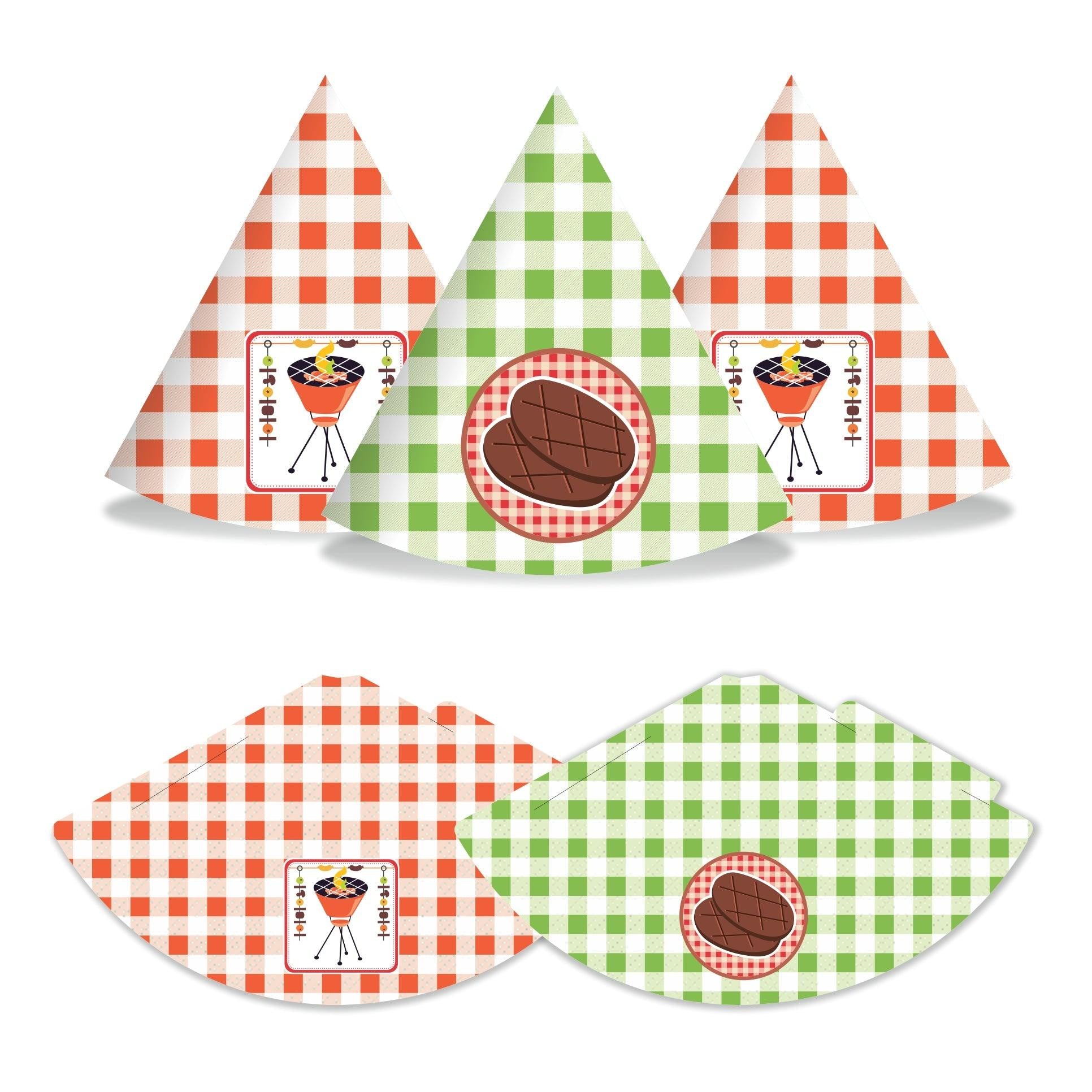 Barbeque Theme Hats - Pack of 10 THEME PARTIES Pretty UR Party