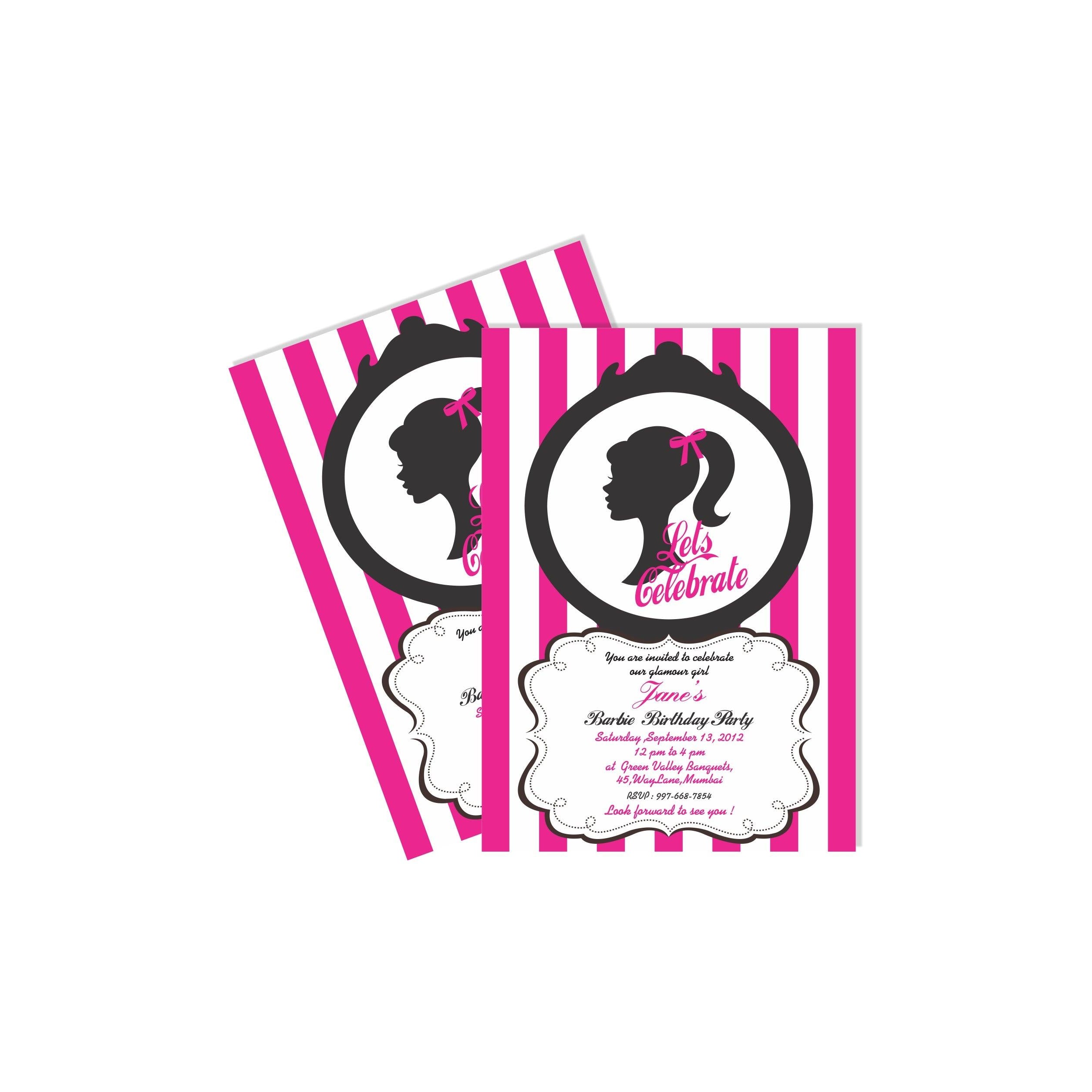 Barbie Invitations THEME PARTIES Pretty UR Party