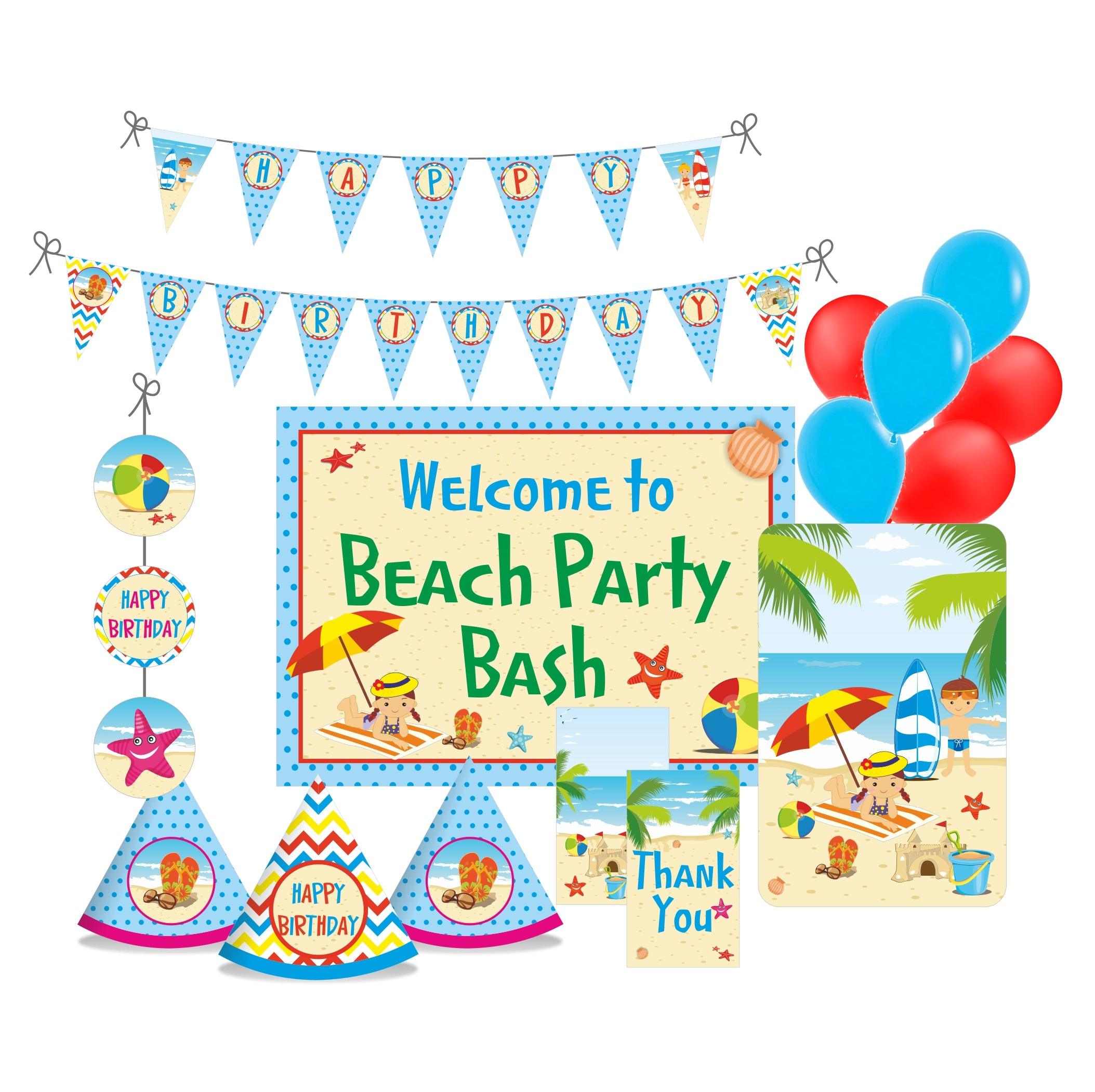 Beach theme Party Decorations Kit - 80 pcs combo pack PACKAGES Pretty UR Party