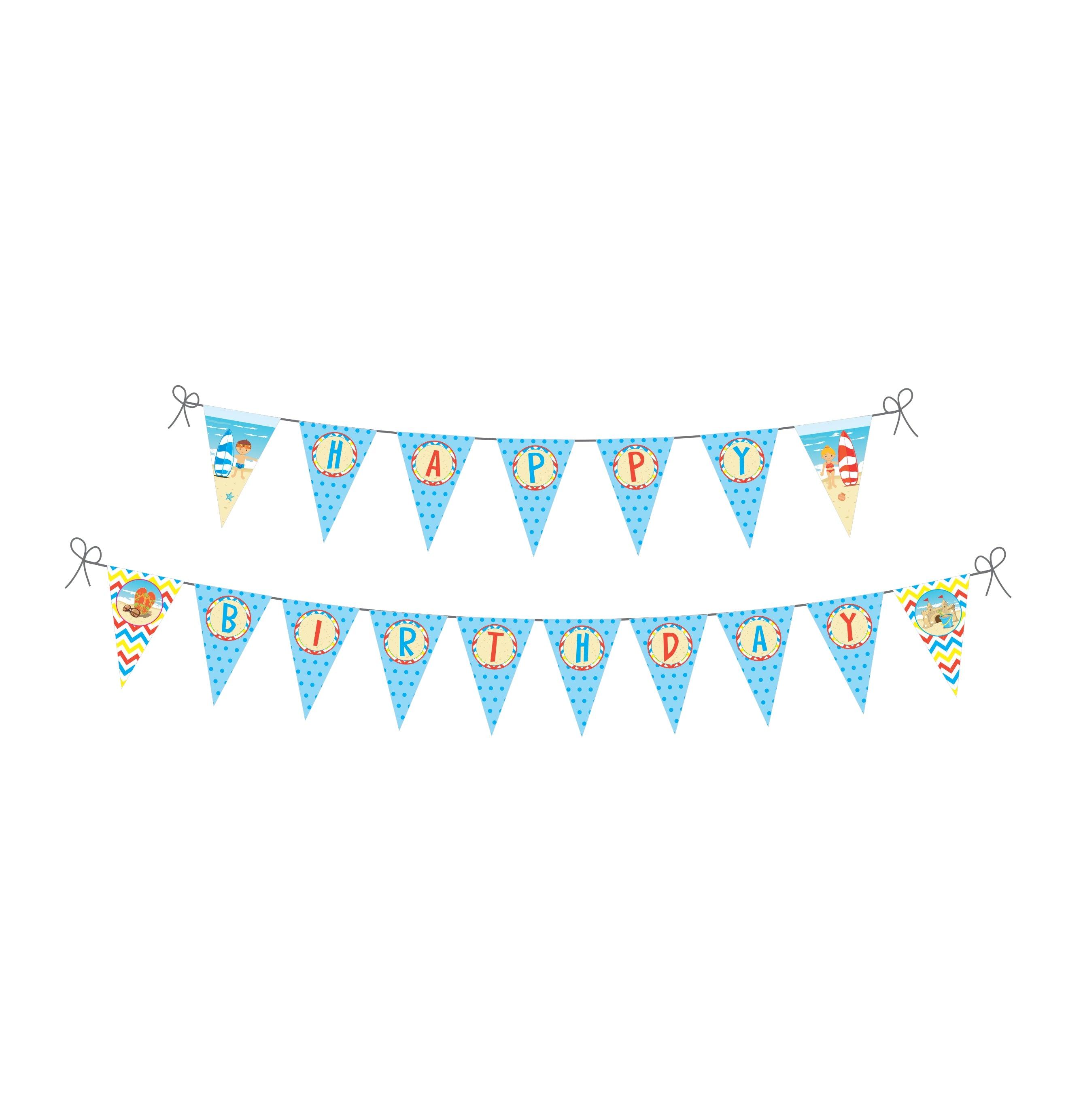 Beach Theme Bunting THEME PARTIES Pretty UR Party