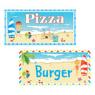 Beach Theme Food Labels / Buffet Table Cards THEME PARTIES Pretty UR Party